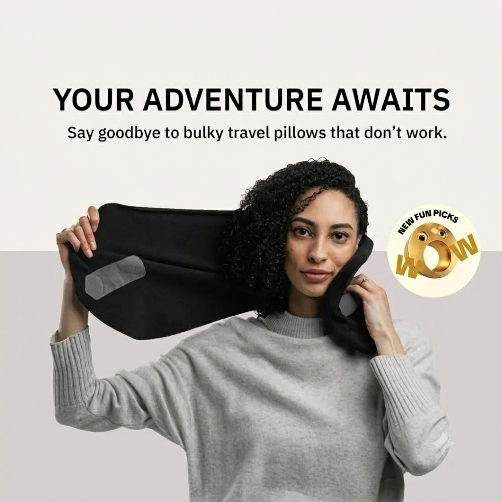Ergonomic Flight Neck Pillow for Sleeping - Lightweight Shoulder & Neck Support Travel Pillow for Airplane