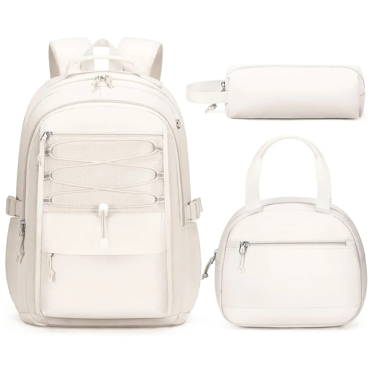 3-Piece Waterproof Oxford Backpack Set with Lunch Box & Pencil Case