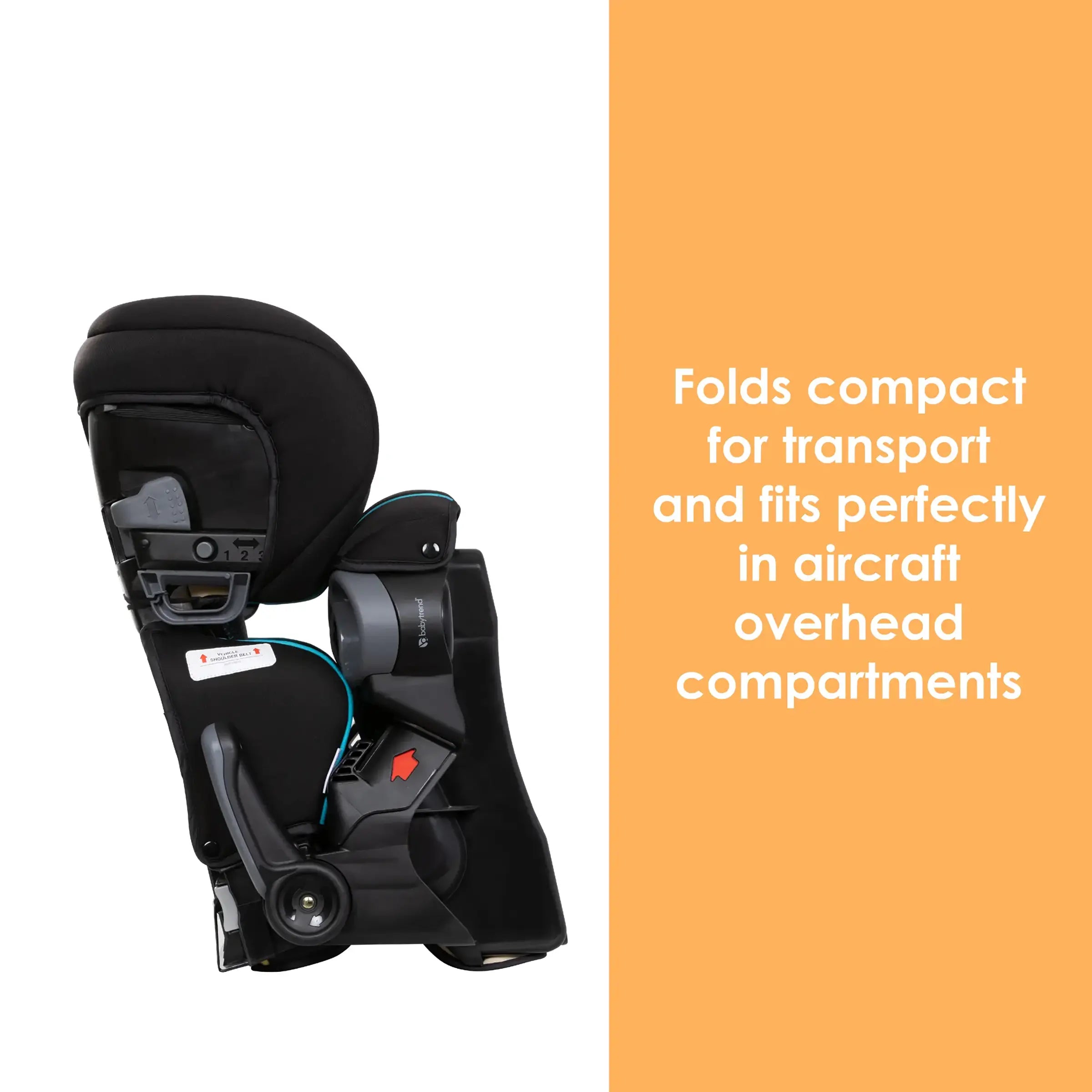 Baby 2-in-1 Folding Booster Car Seat | 8-position Headrest with Side Impact Protection