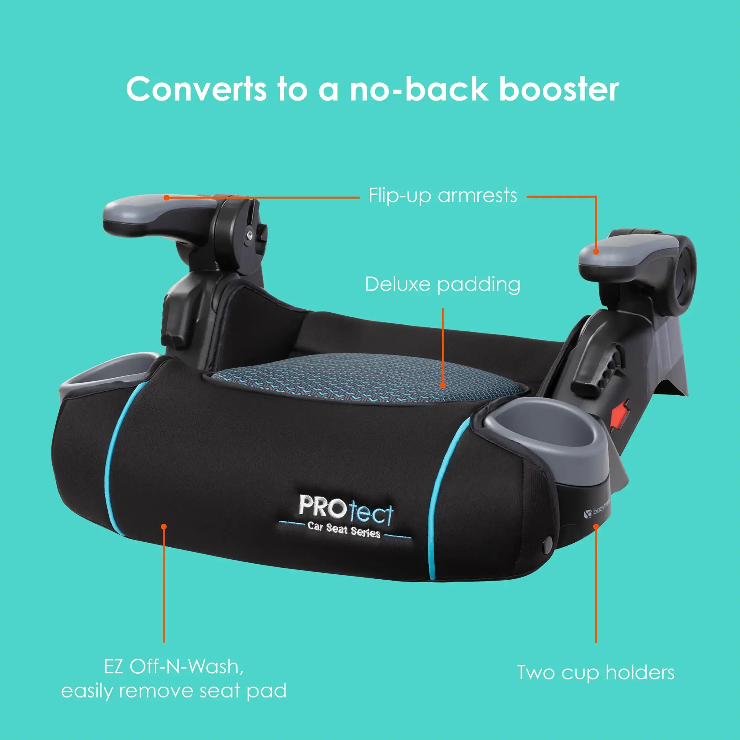 Baby 2-in-1 Folding Booster Car Seat | 8-position Headrest with Side Impact Protection