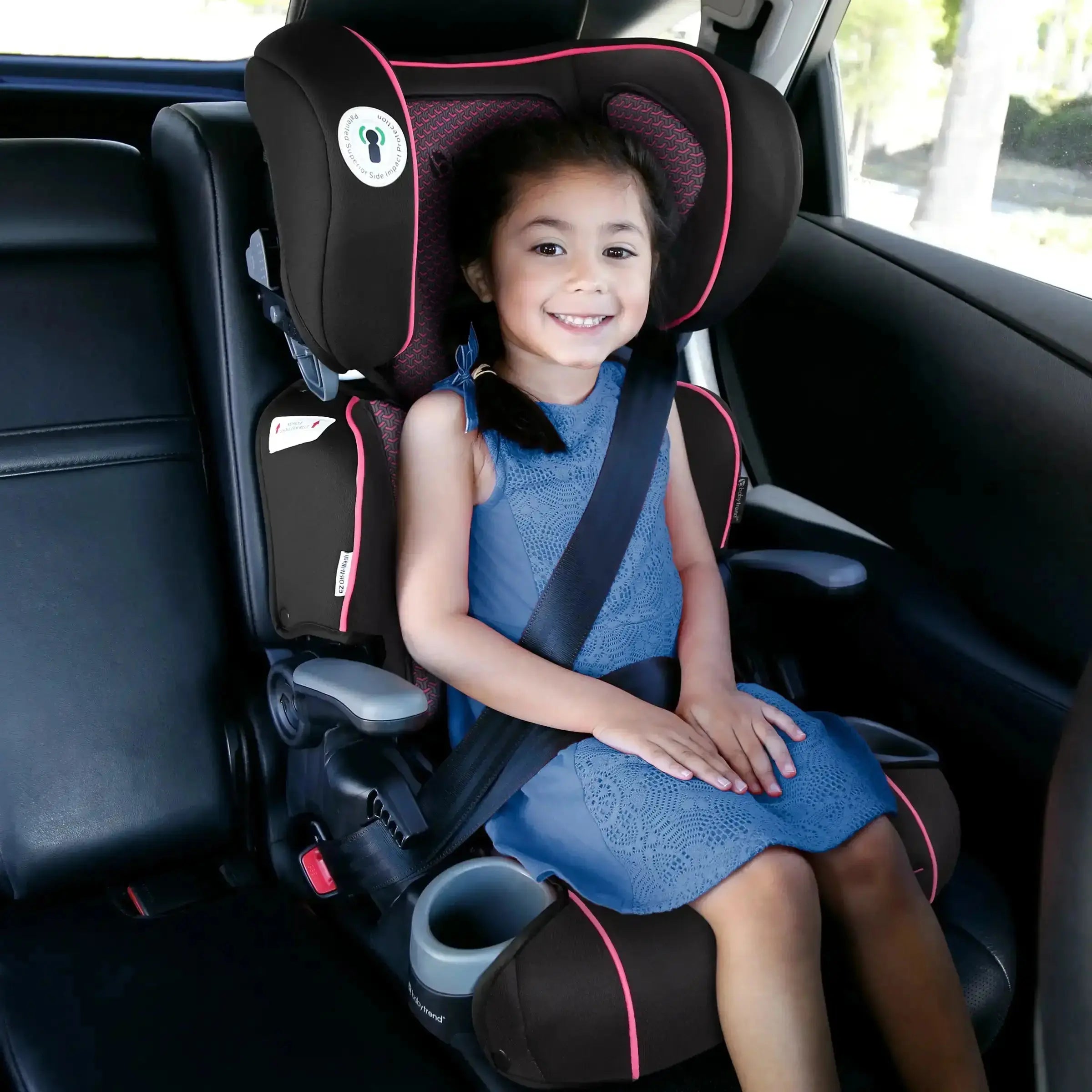 Baby 2-in-1 Folding Booster Car Seat | 8-position Headrest with Side Impact Protection