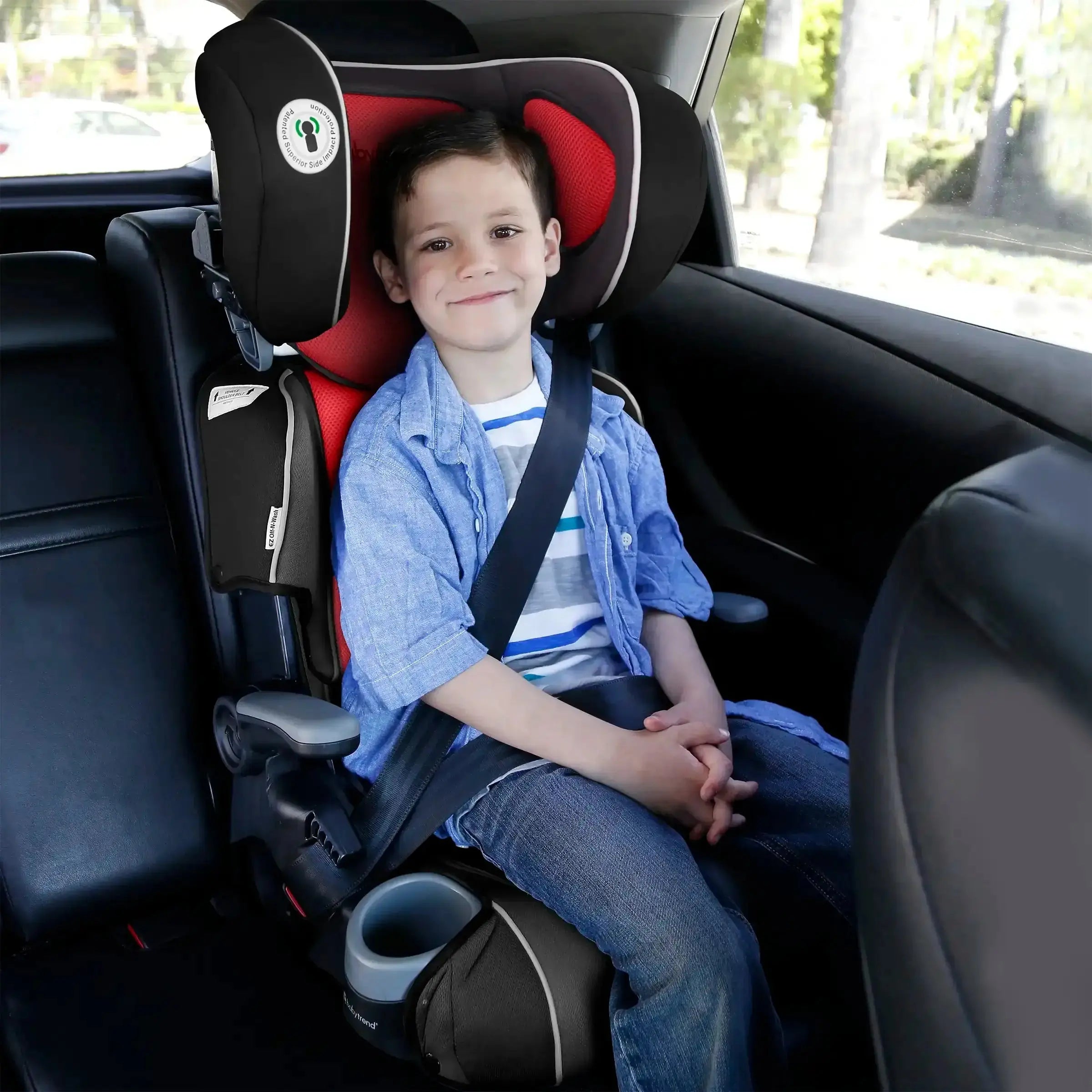 Baby 2-in-1 Folding Booster Car Seat | 8-position Headrest with Side Impact Protection