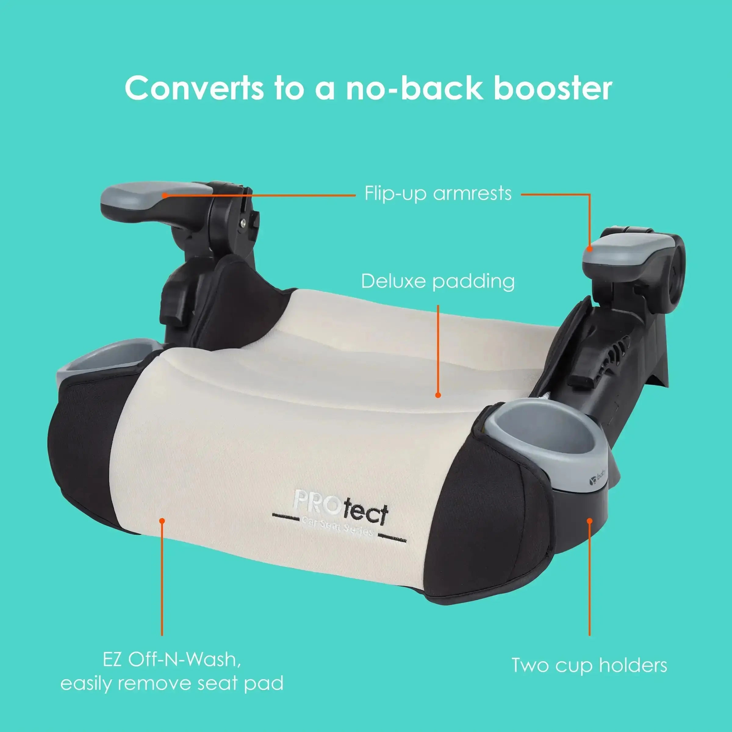 Baby 2-in-1 Folding Booster Car Seat | 8-position Headrest with Side Impact Protection