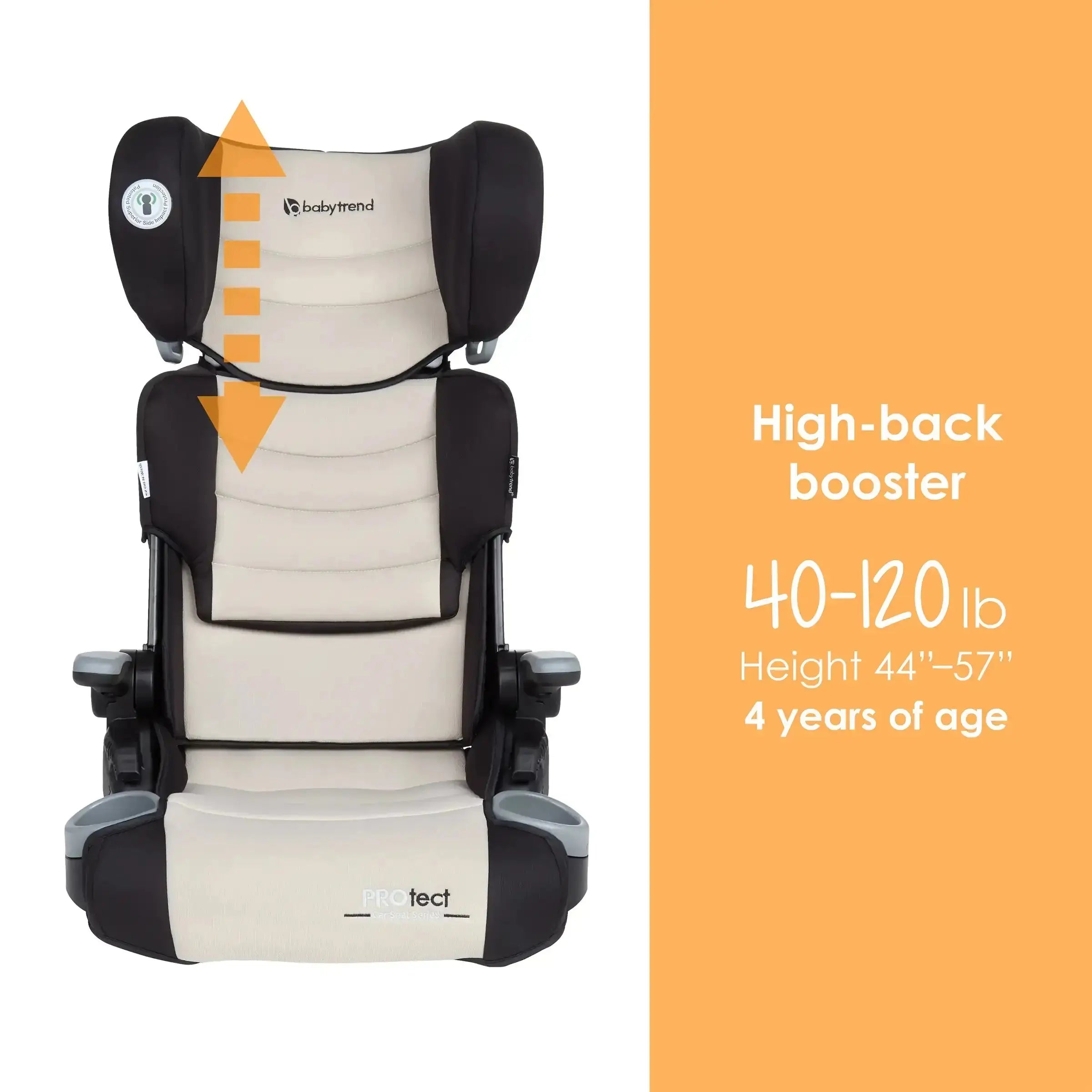 Baby 2-in-1 Folding Booster Car Seat | 8-position Headrest with Side Impact Protection