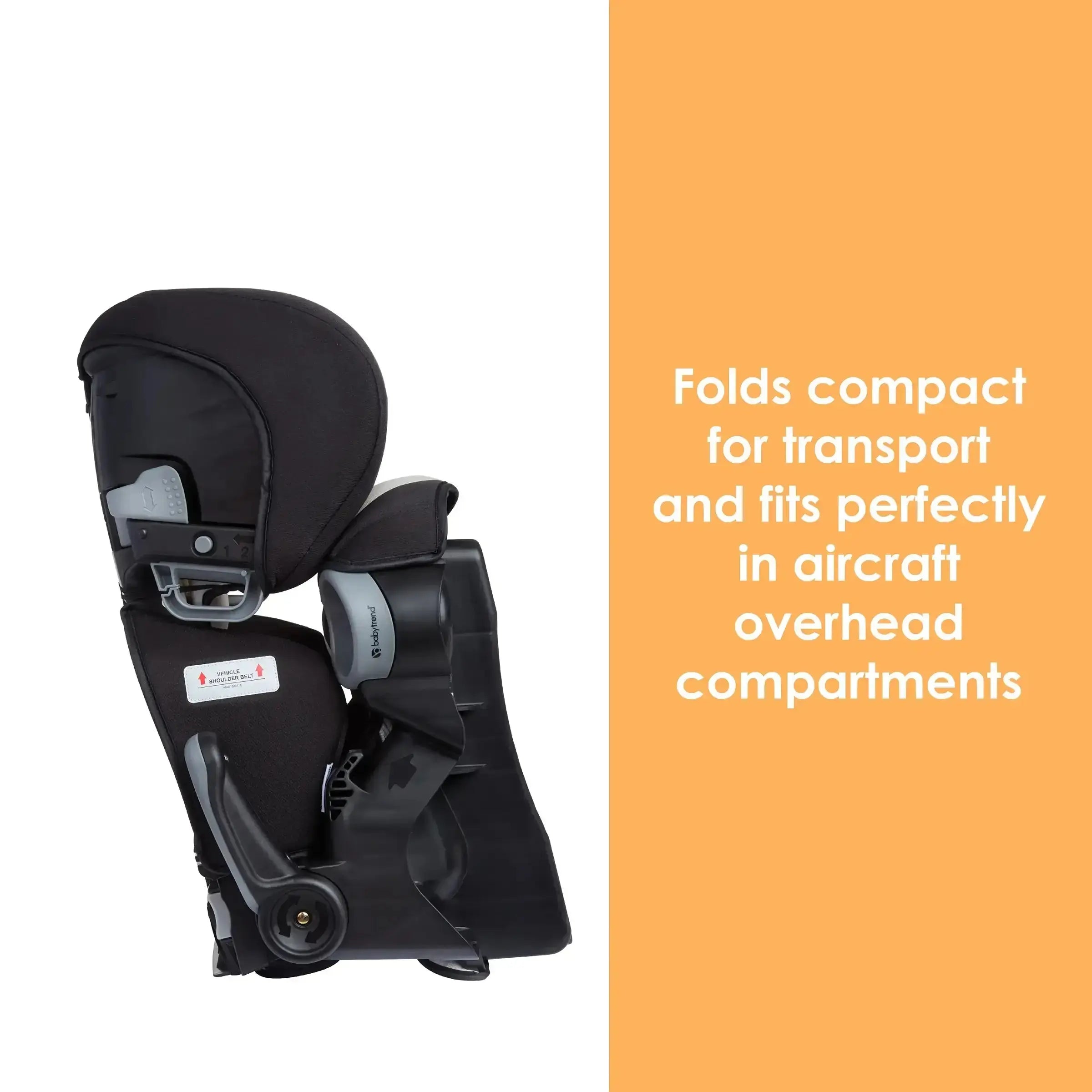 Baby 2-in-1 Folding Booster Car Seat | 8-position Headrest with Side Impact Protection