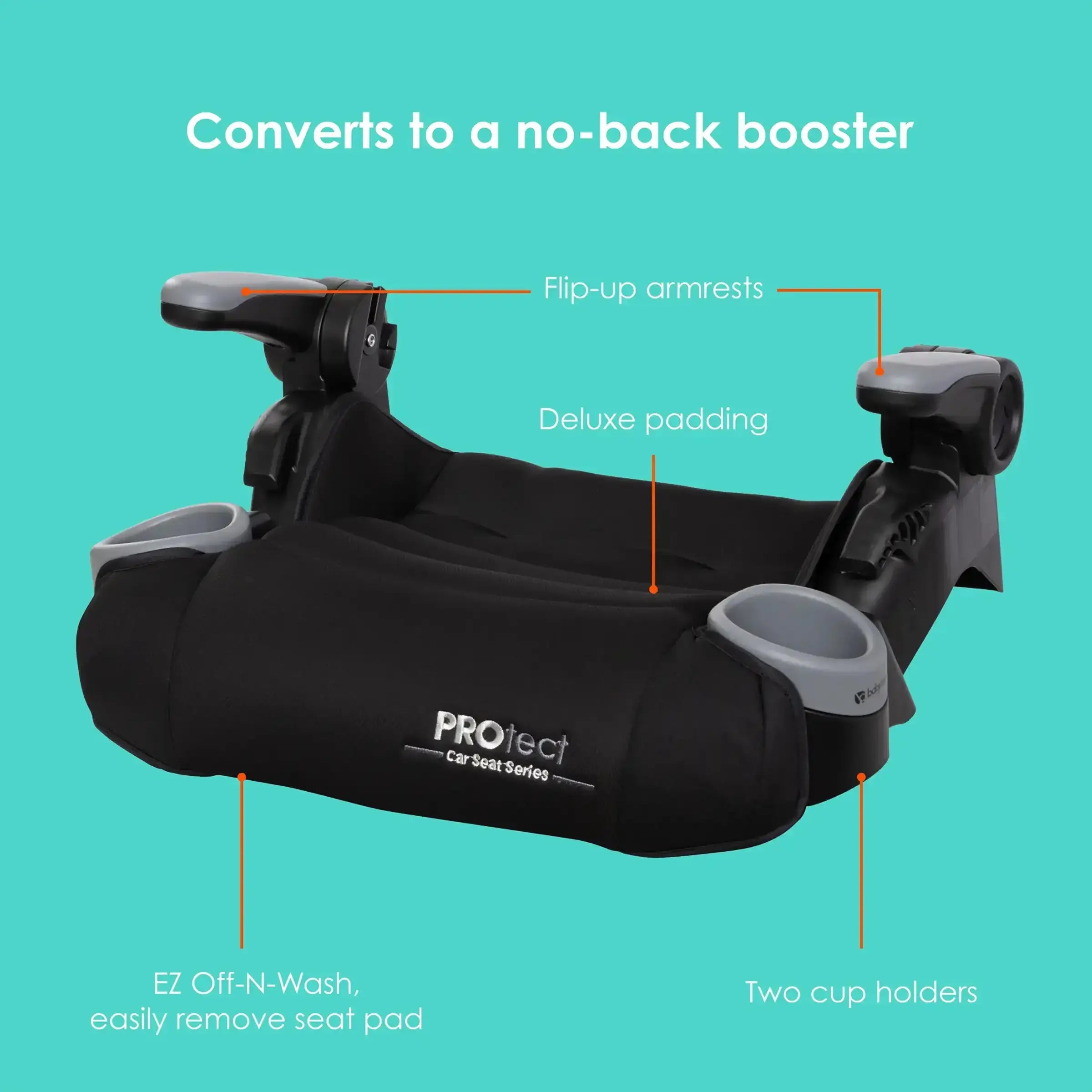 Baby 2-in-1 Folding Booster Car Seat | 8-position Headrest with Side Impact Protection