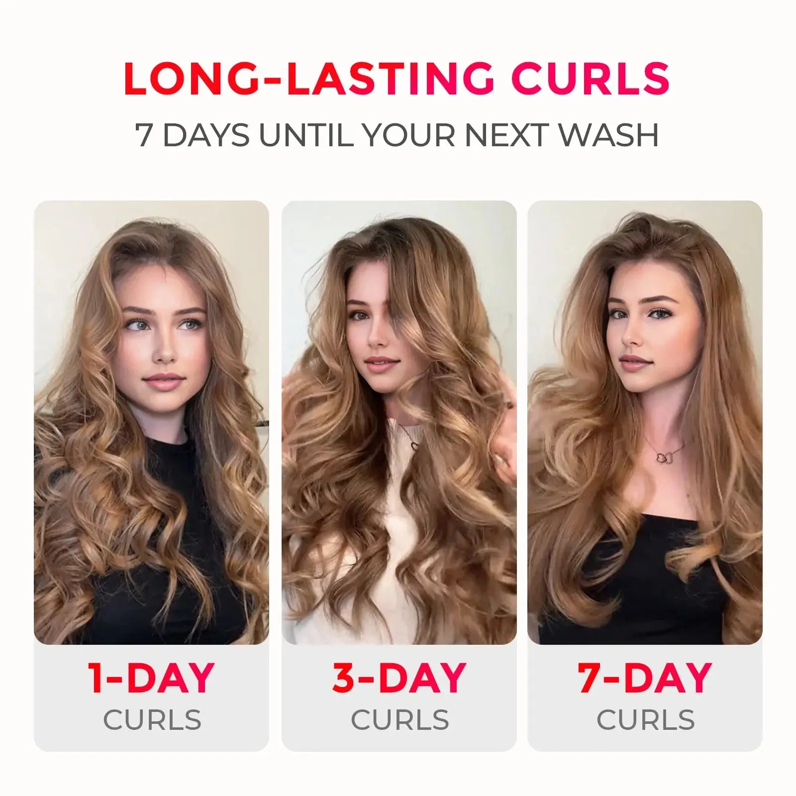 CURLPRO PLUS Ceramic Hair Curler - Temperature Control Curling Wand for All Hair Types