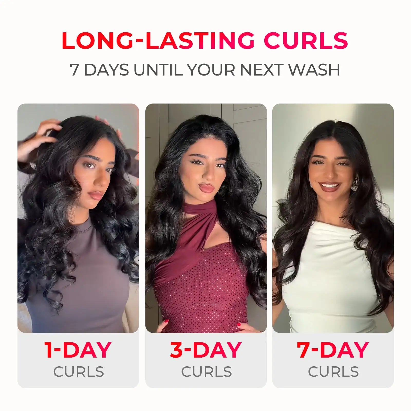 CURLPRO PLUS Ceramic Hair Curler - Temperature Control Curling Wand for All Hair Types