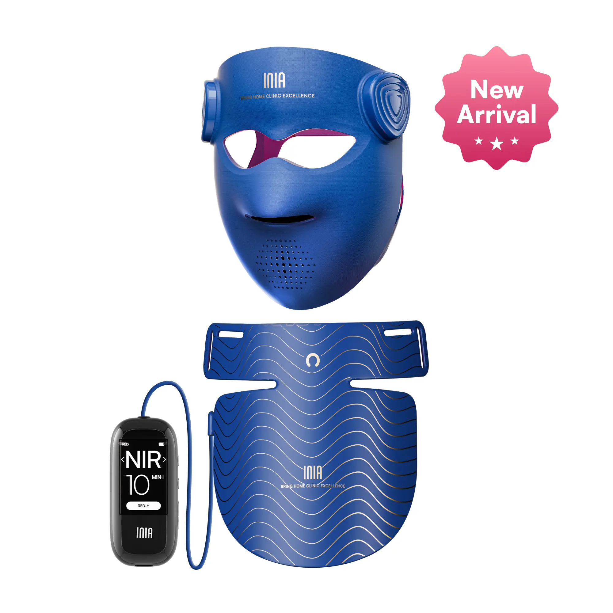 Wireless 4D LED Face Therapy Mask - Dual NIR Deep Penetration Jawline Lift Device