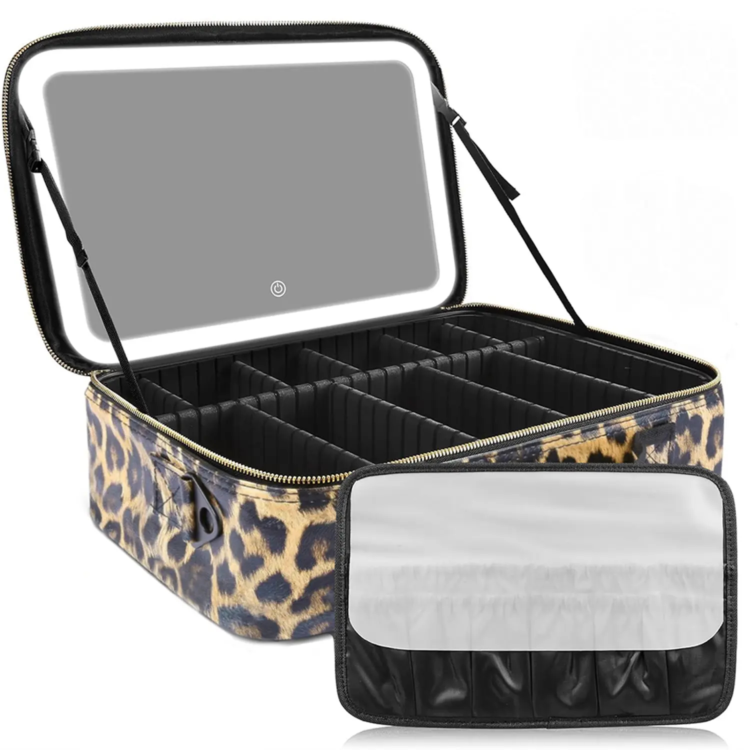 Travel Makeup Bag with LED Mirror
