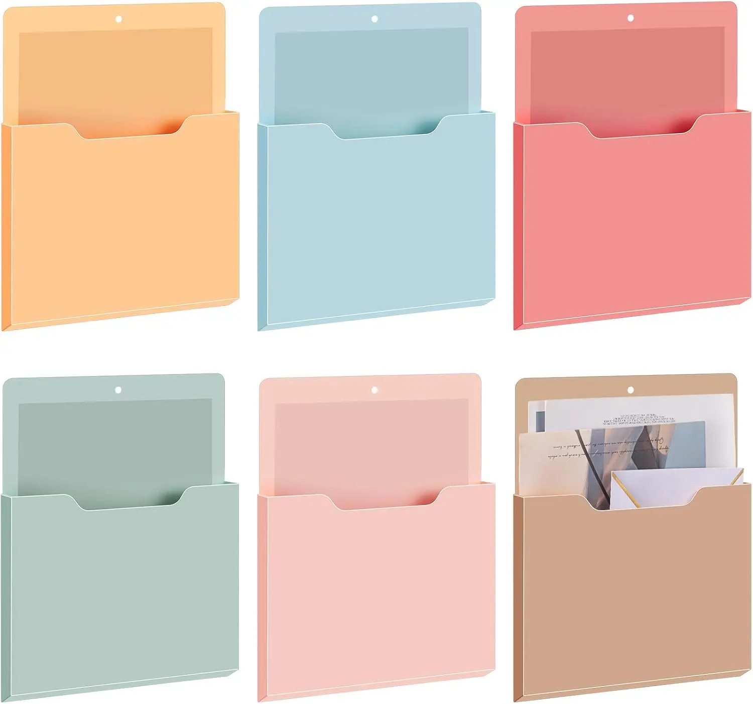 Magnetic Paper & Mail Holder - Wall Mounted Storage Pocket for Whiteboard, School & Office Supplies