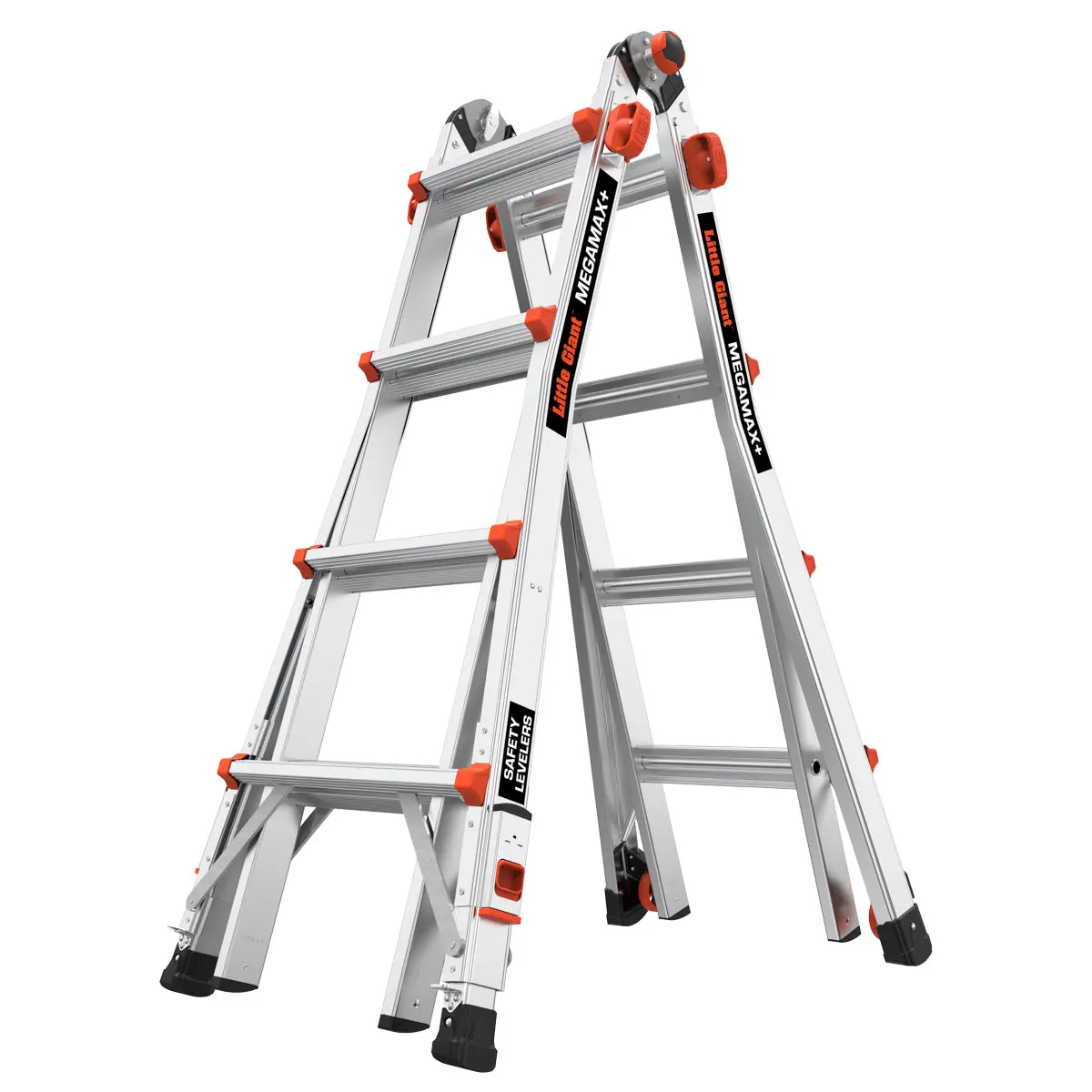 Aluminum Telescoping Extension Ladder with Leg Levelers