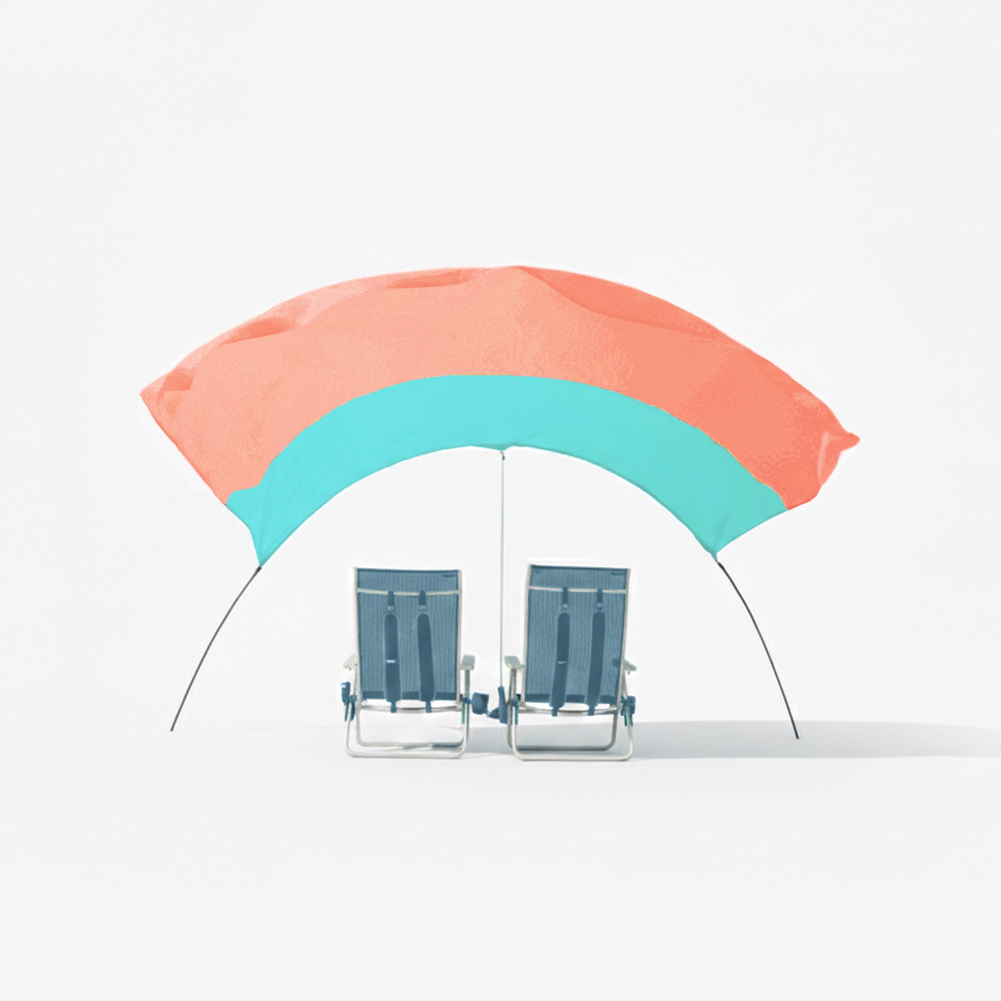 Wind-Assisted Beach Shade Canopy - Lightweight Portable Sun Shelter for Beach, Camping & Park