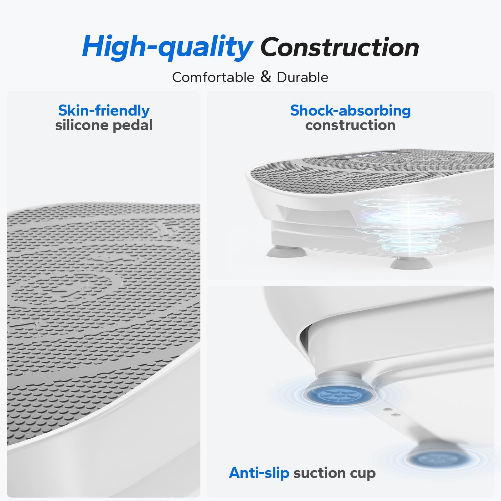 Whole Body Vibration Plate with Auto Modes, Non-Slip Vibrate Fitness Machine for Women & Men