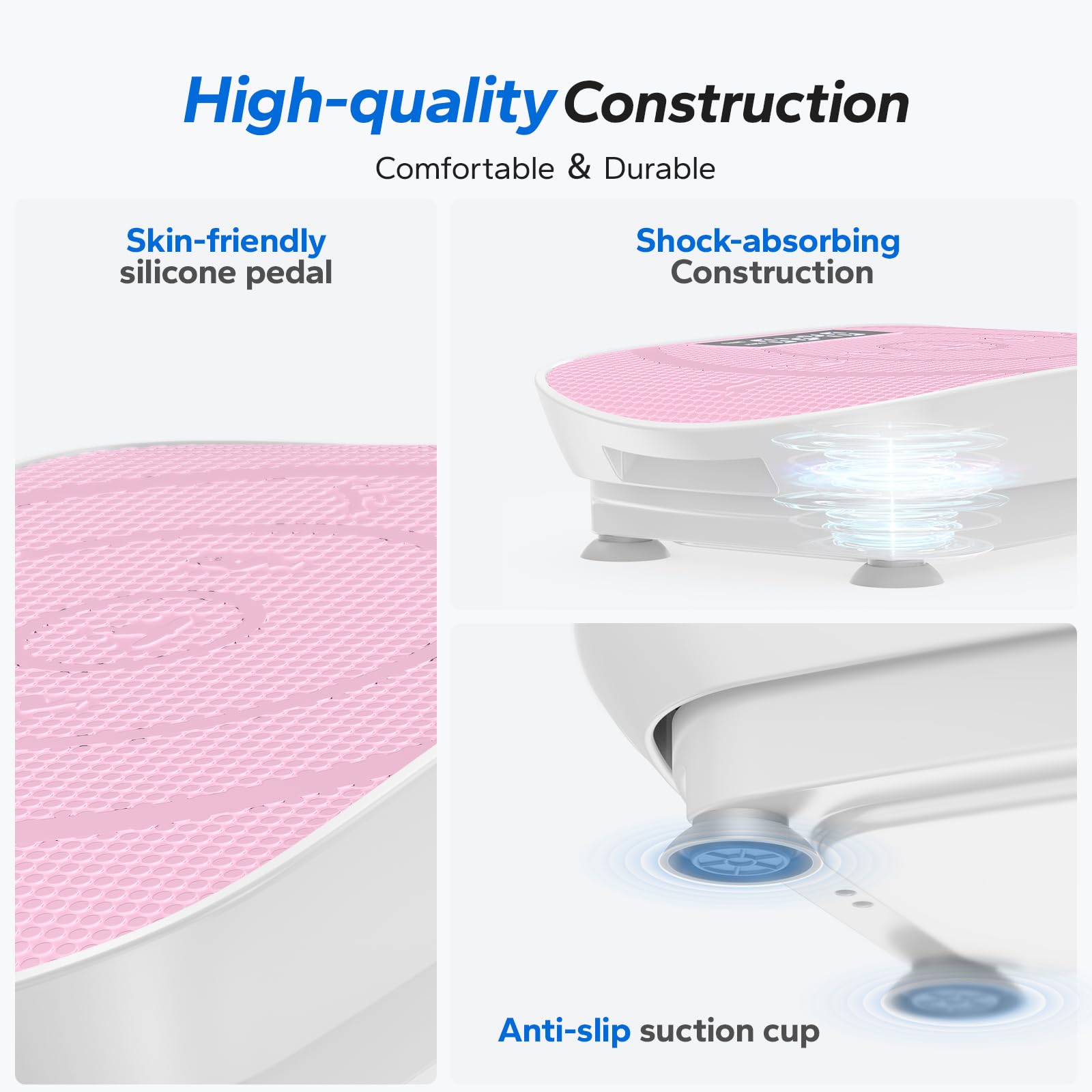 Whole Body Vibration Plate with Auto Modes, Non-Slip Vibrate Fitness Machine for Women & Men