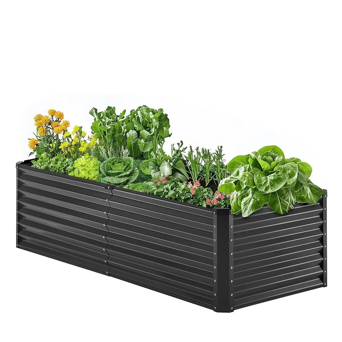 Large Raised Garden Bed with Open Bottom（6.7 x 3 x 1.5 ft）