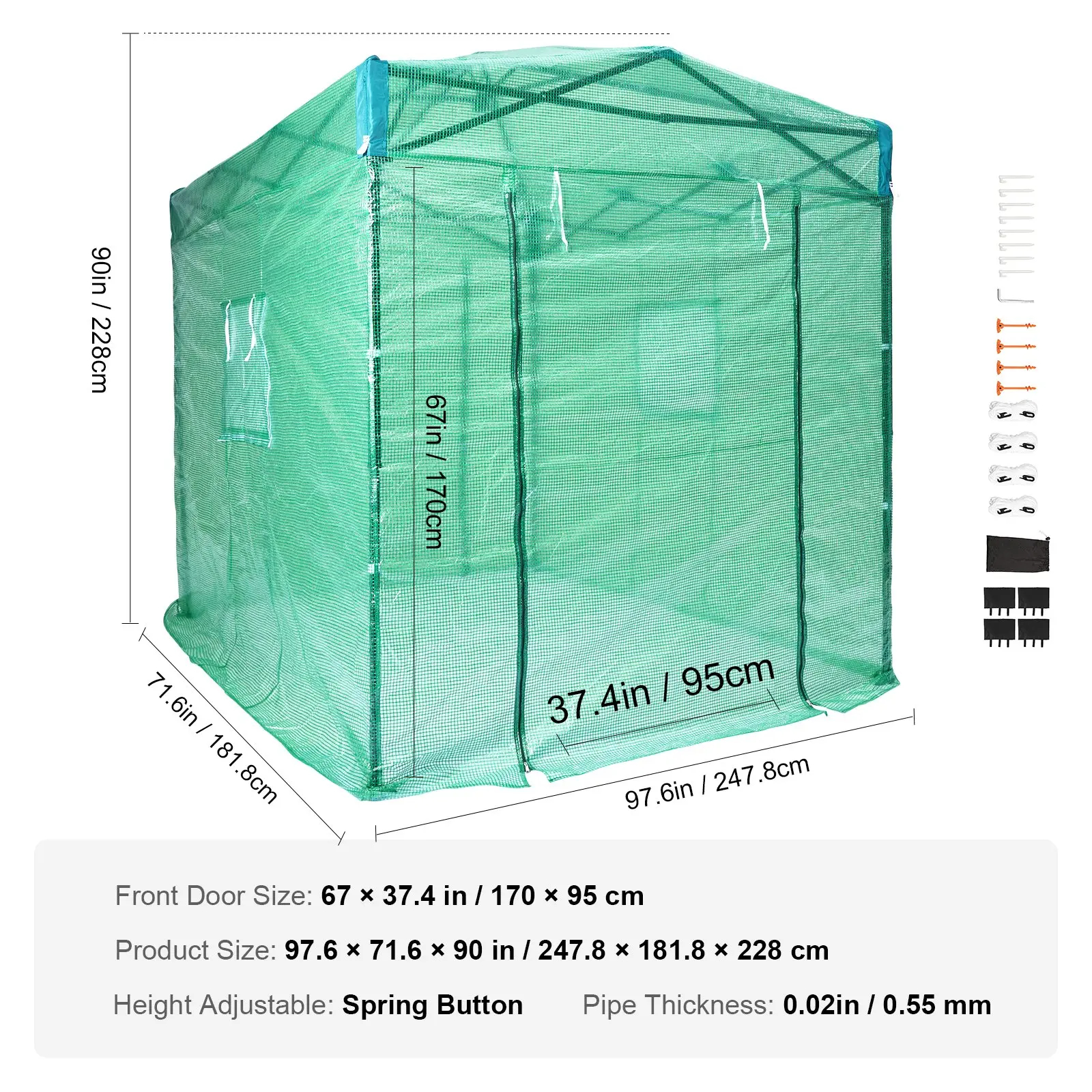 Large Walk-In Tunnel Greenhouse 