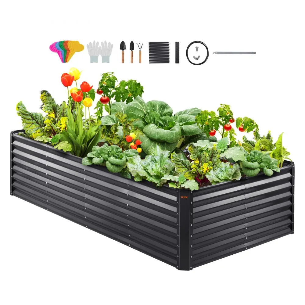 Large Raised Garden Bed with Open Bottom（6.7 x 3 x 1.5 ft）