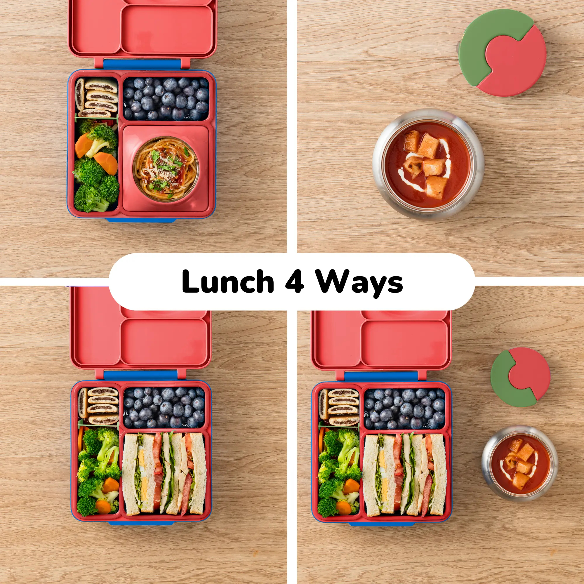 3-Compartment Leakproof Insulated Bento Lunch Box