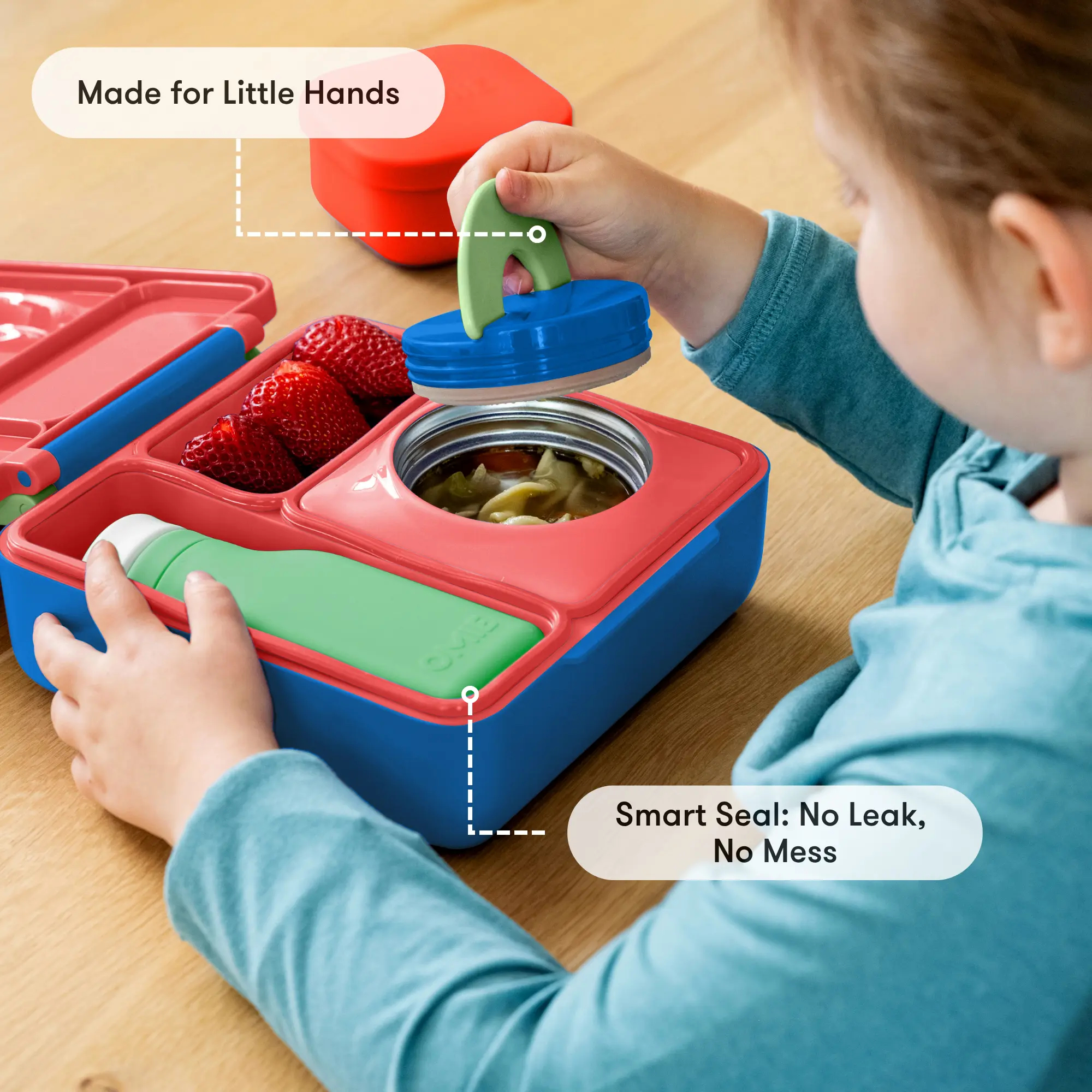 3-Compartment Leakproof Insulated Bento Lunch Box
