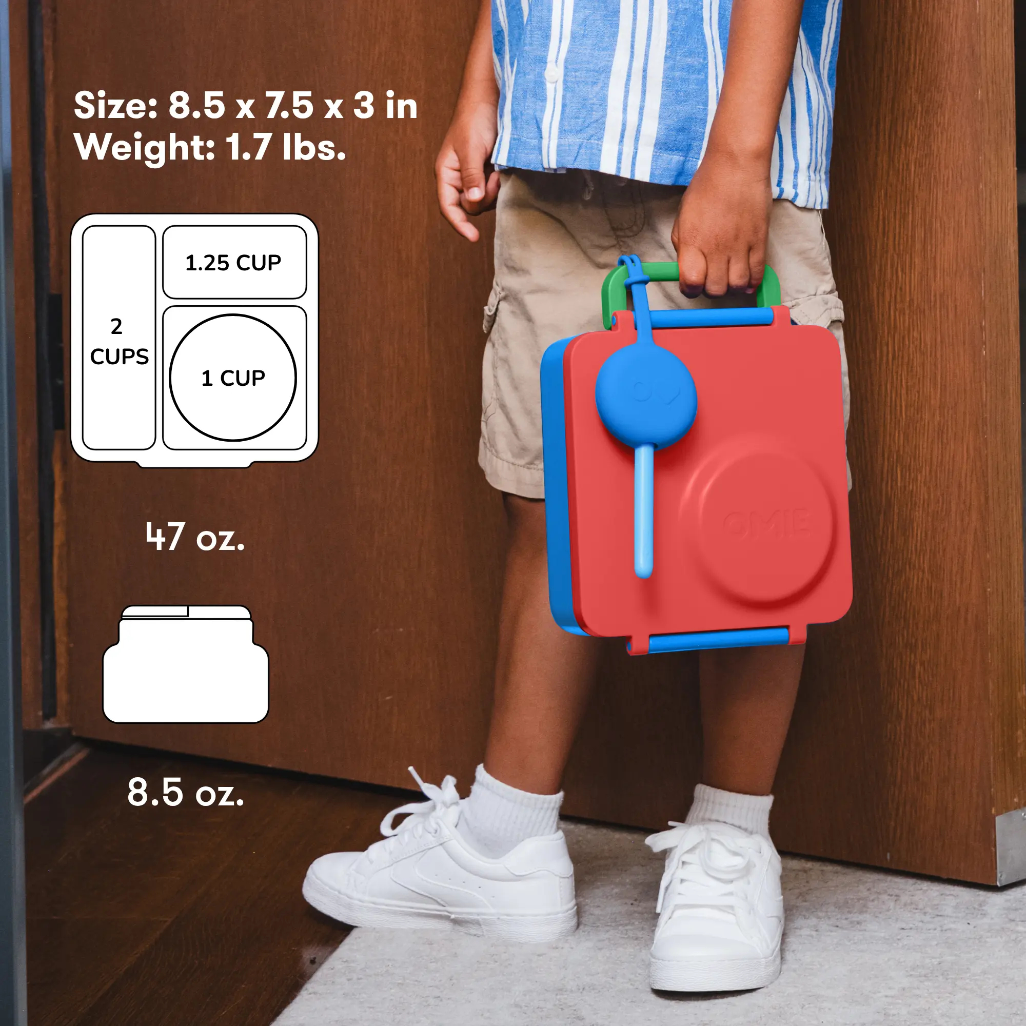 3-Compartment Leakproof Insulated Bento Lunch Box