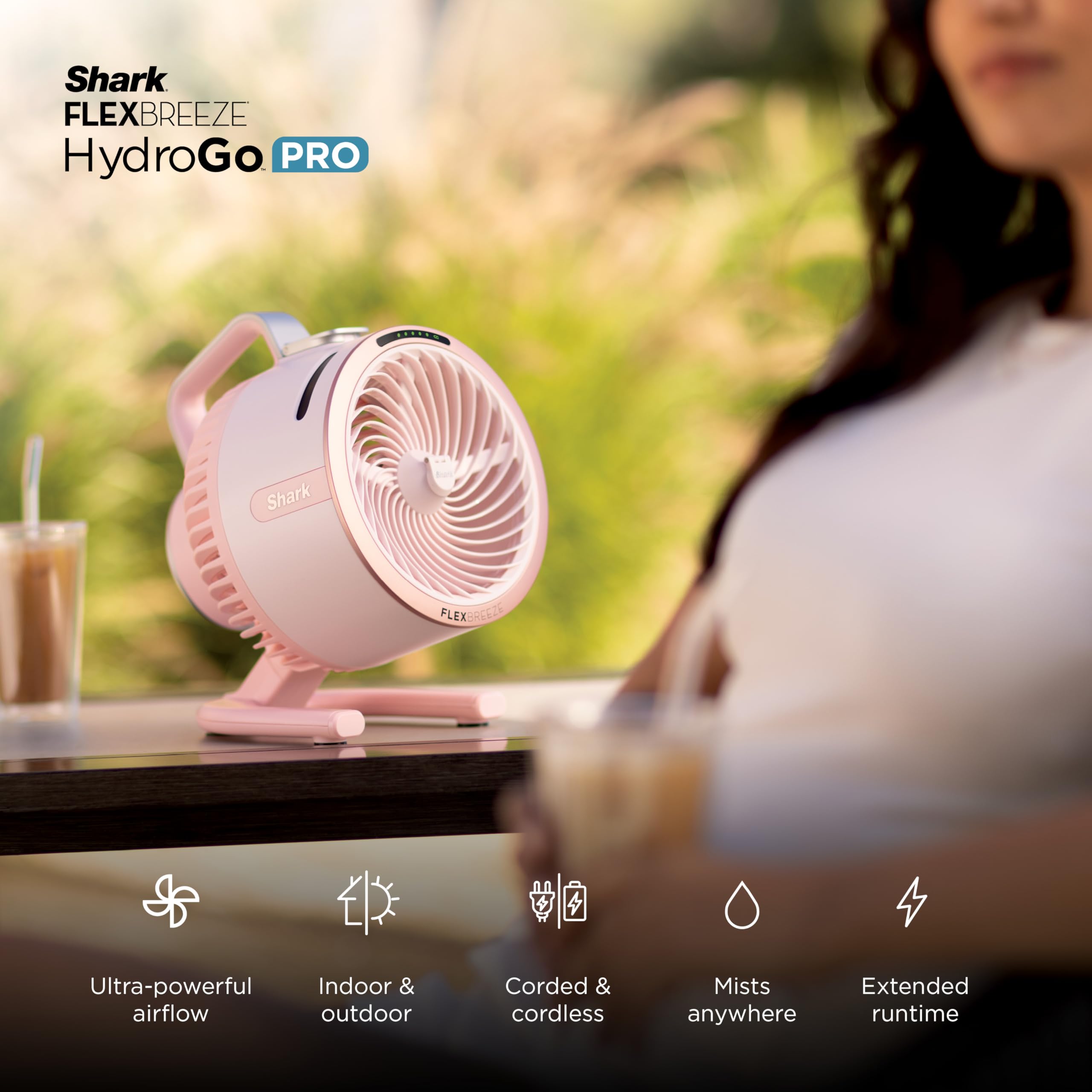 2-in-1 Cordless Portable Fan with Evaporative Mist