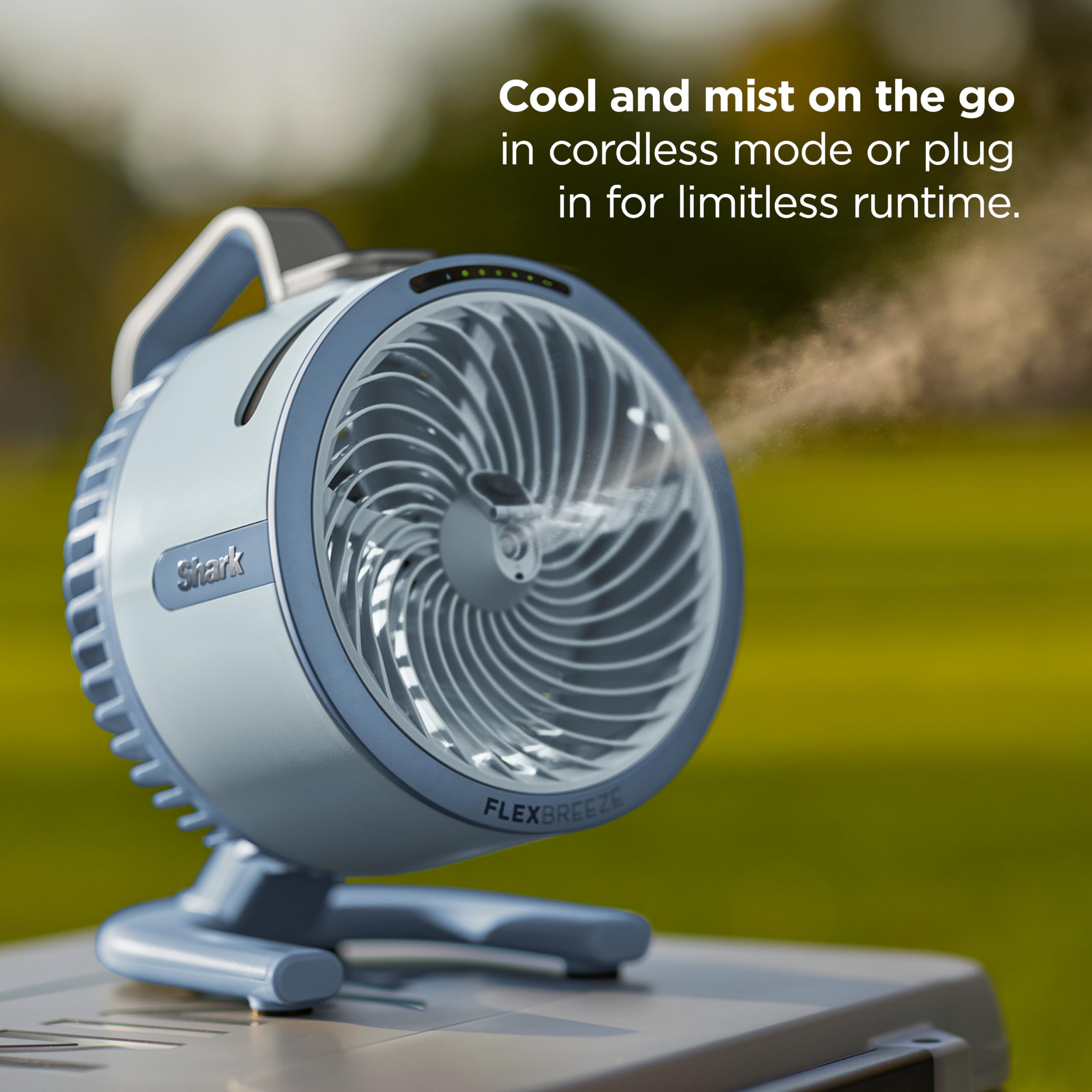 2-in-1 Cordless Portable Fan with Evaporative Mist
