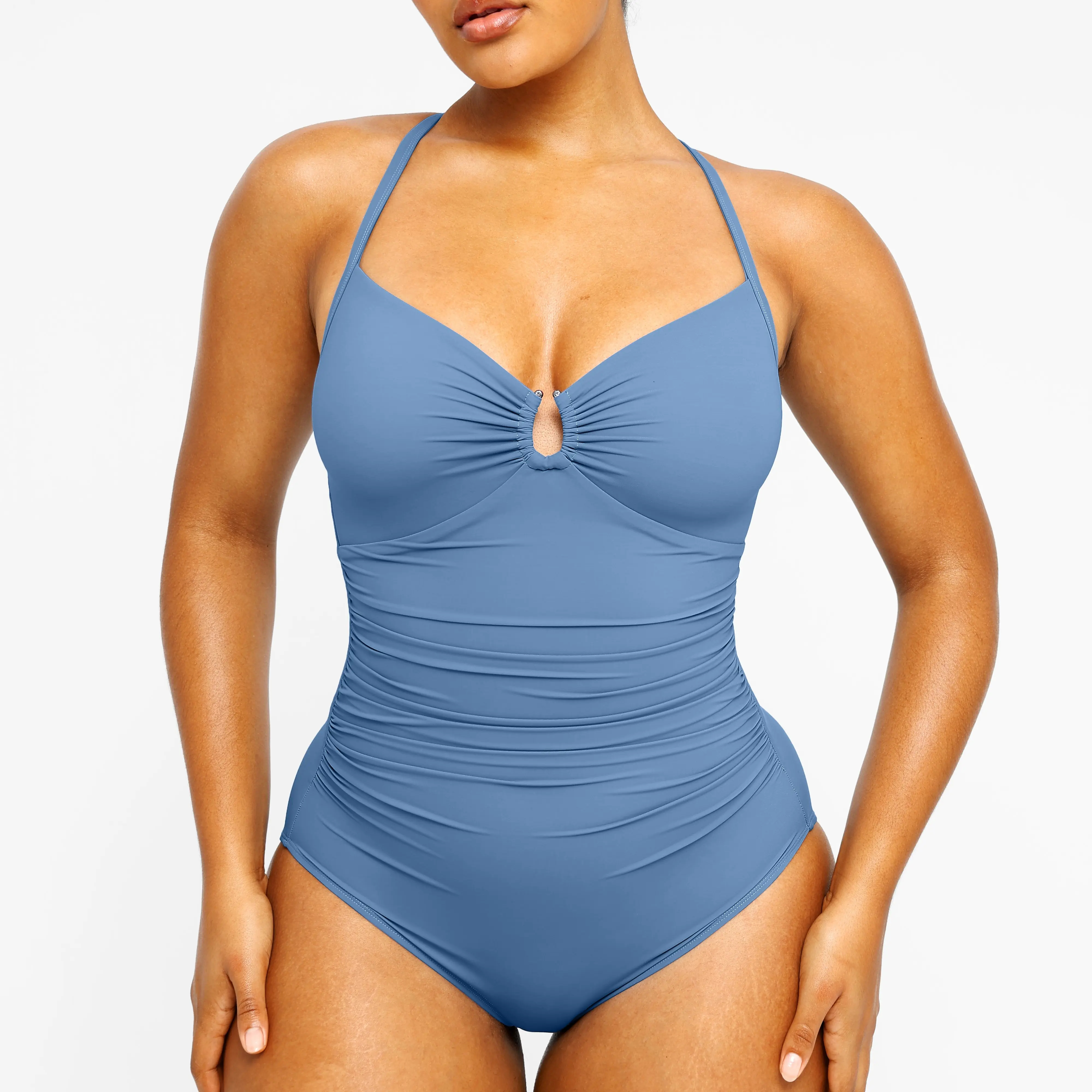 U-Ring Cut Out Shaping Swimsuit