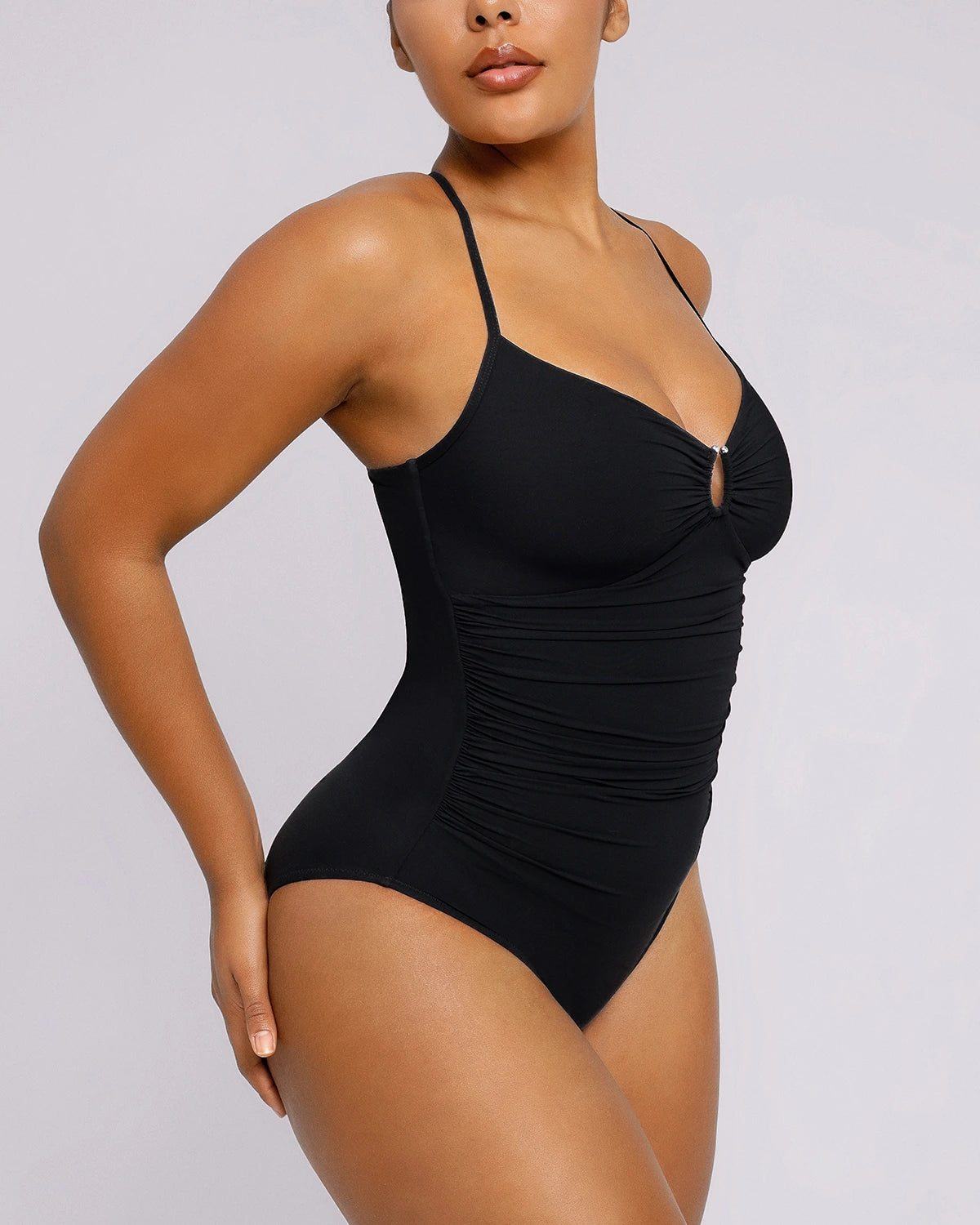 U-Ring Cut Out Shaping Swimsuit