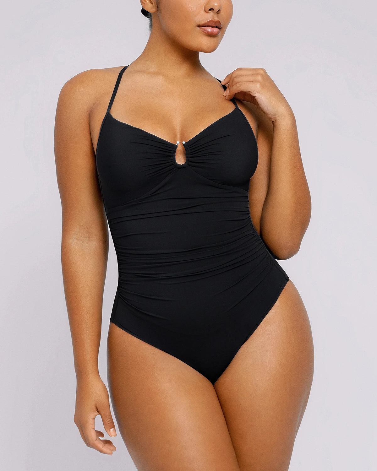 U-Ring Cut Out Shaping Swimsuit
