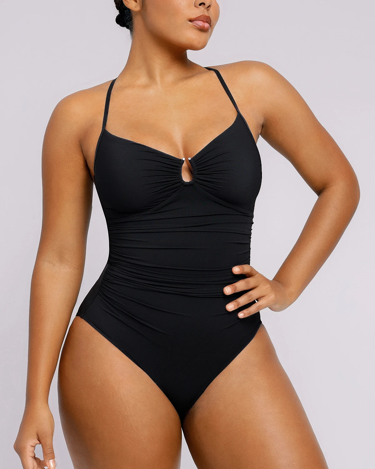 U-Ring Cut Out Shaping Swimsuit