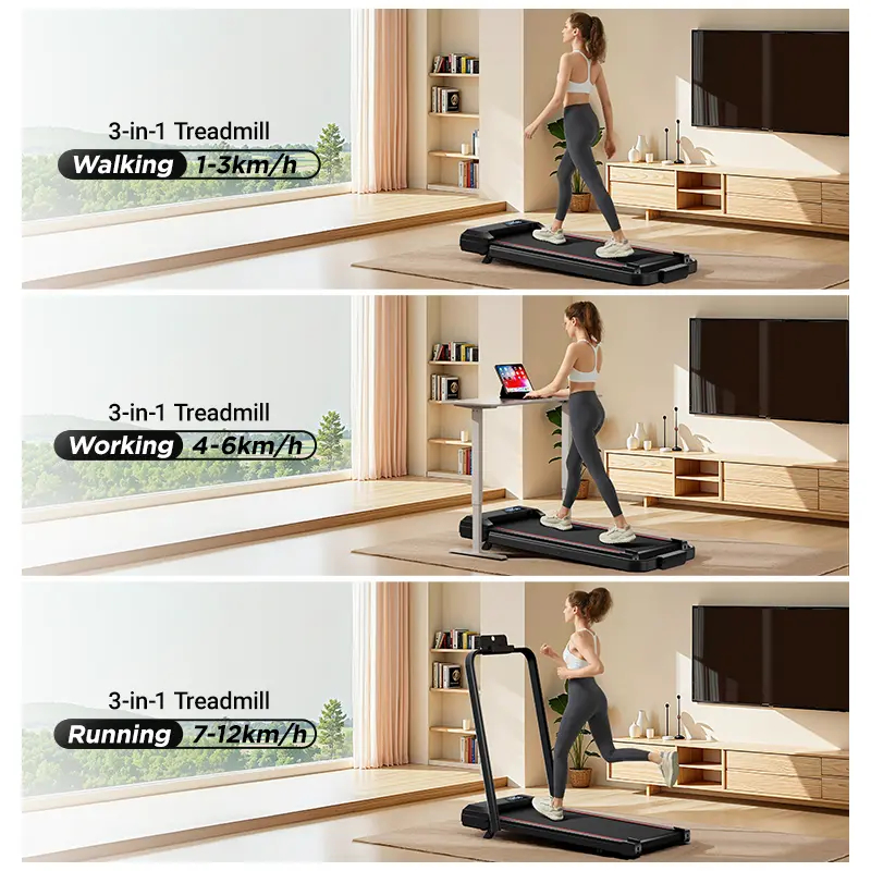 Incline Walking Pad, Portable Under Desk Treadmill for Home and Office