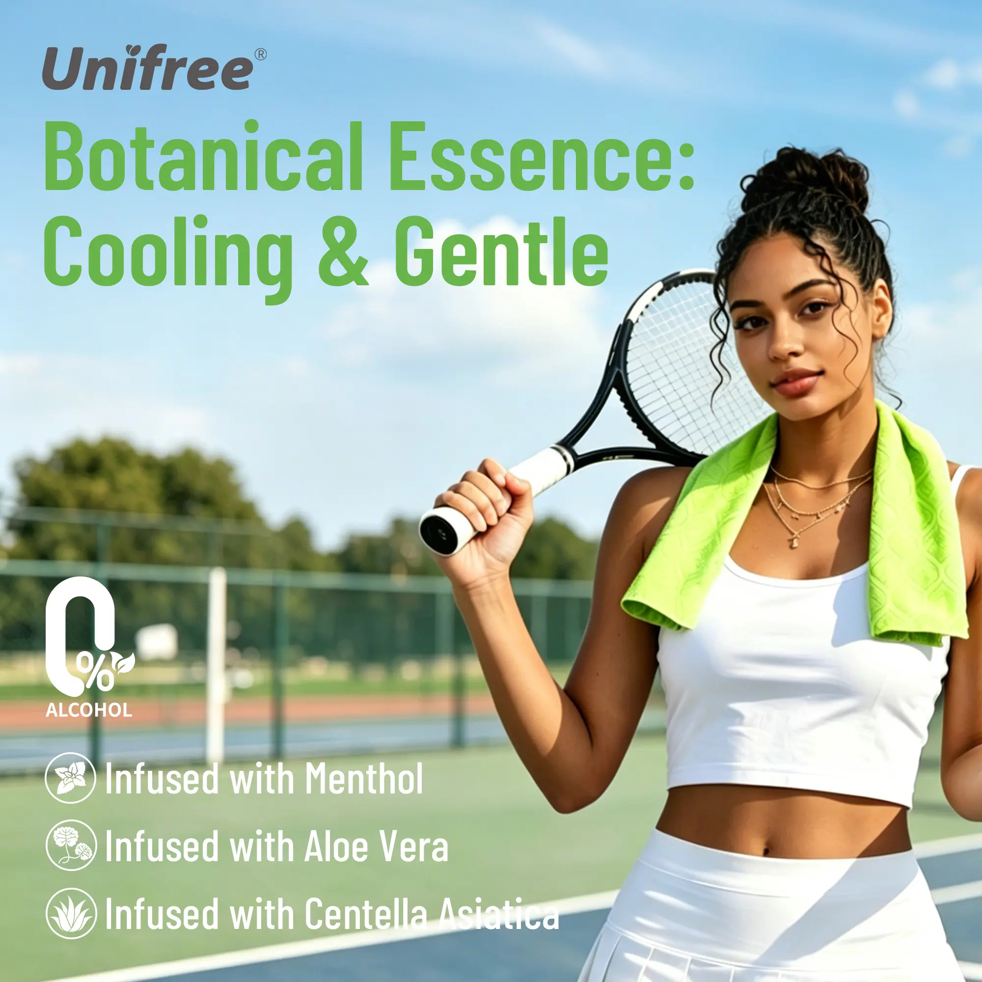 Unifree Summer Cooling Kit: Towels & XL Menthol Wipes for Instant Body Relief