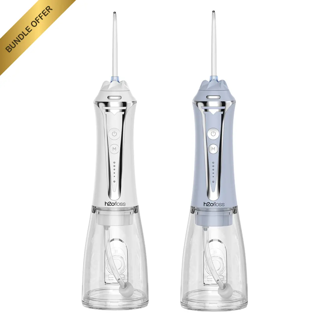 Rechargeable Water Flosser for Teeth - 5 Modes Portable Oral Irrigator with 300ml Water Tank for Home & Travel
