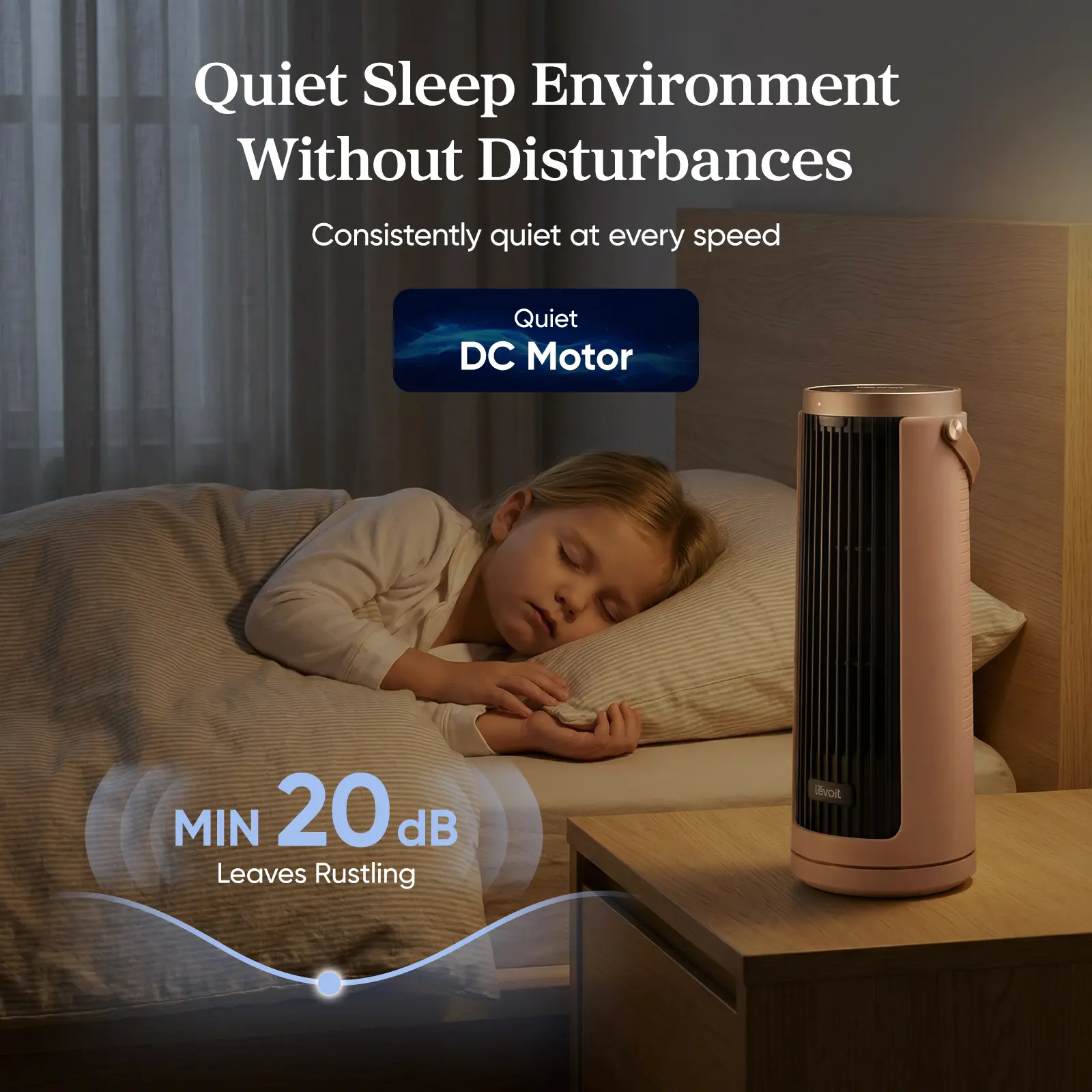 Levoit Windi Mini Pro Portable Desk Tower Fan