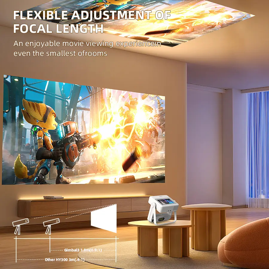 XBJ 4K Mini Projector, Native 1080P Portable Movie Projector with Auto Keystone & WiFi