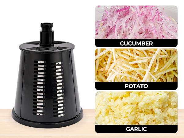 SUSTEAS Vegetable Food Chopper with 6 Design Blades, Powerful Suction Cup Base, 1 Blade Storage Rack & Rotating Cheese Gyro Cutter Kitchen Utensils New Beige summerwins,campingessentials,campinggear,home essentials