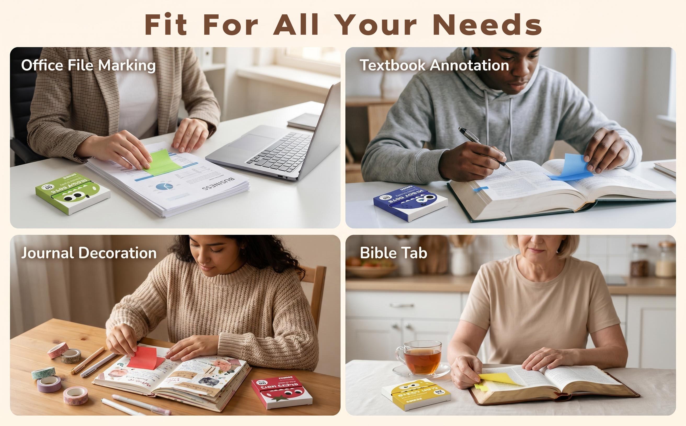 Transparent Pull-Out Sticky Notes (12 Boxes, 960 Sheets Total) - Office Stationery, Back to School Shopping Essentials, Desk Accessories, Fun Desk Supplies, Strong Adhesion, No Residue, 50 Reuses Per Sheet, 80 Sheets Per Pad