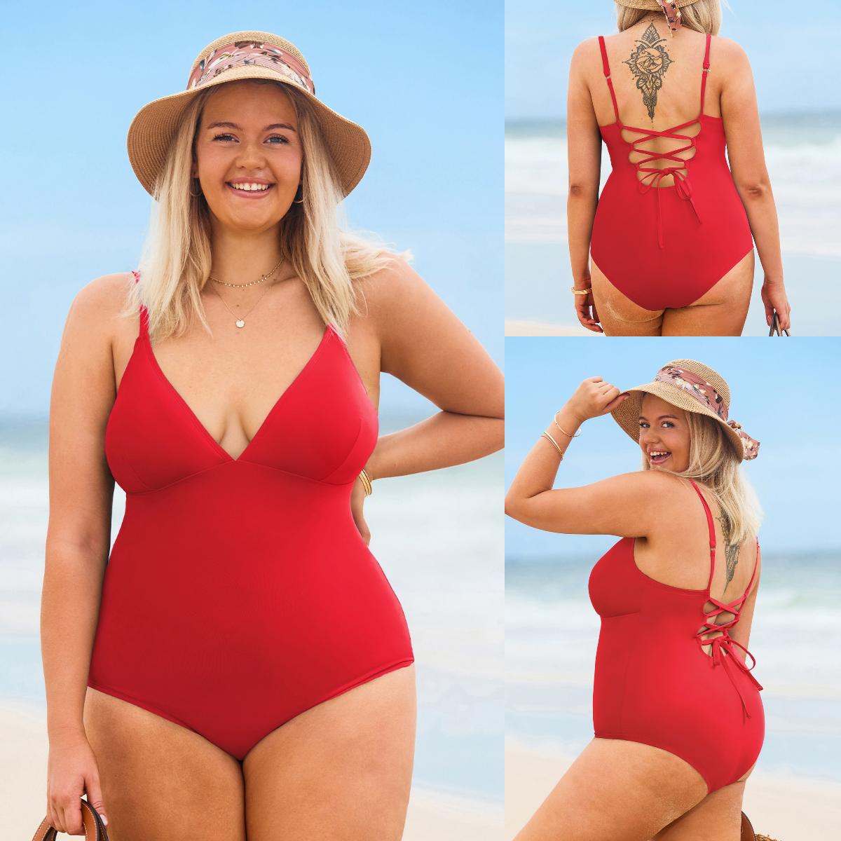 CUPSHE Plunging V-Neck One-Piece Swimsuit: Tummy Control Bathing Suit