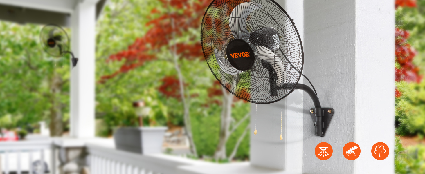 wall mount misting fan