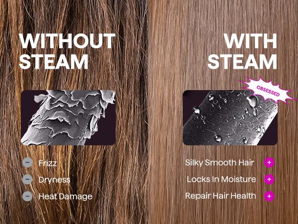 Wavytalk Steamline Pro 蒸汽直发梳,带发圈和手套 Wavytalk Steamline Pro 蒸汽直发梳,带发圈和手套