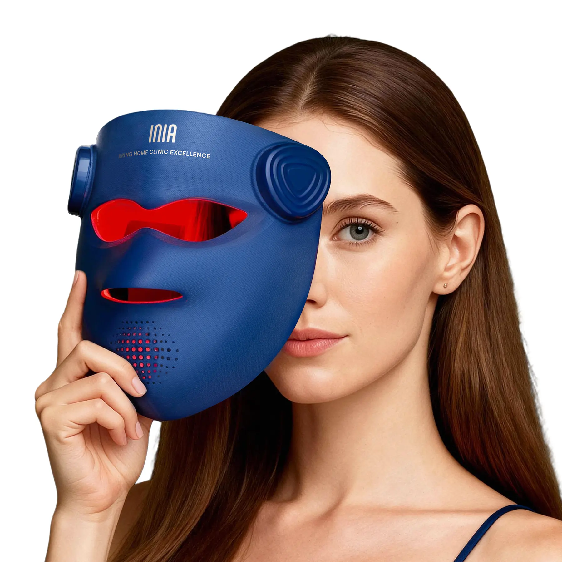 Wireless 4D LED Face Therapy Mask - Dual NIR Deep Penetration Jawline Lift Device