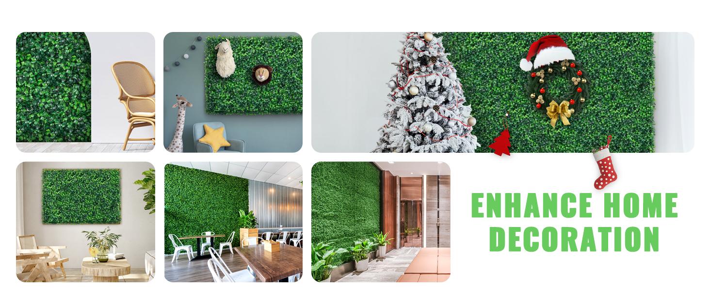 【Summerfinds】VEVOR Artificial Boxwood Panels 24 PCS 20"x20" Boxwood Hedge Wall Panels for Decoration of Outdoor IndoorGardenFence & Backyard Decorating Home GoodsRoom DecorHome Accessories, House Decor, Entryway Decor,campingessentials,outdoorfurniture, W