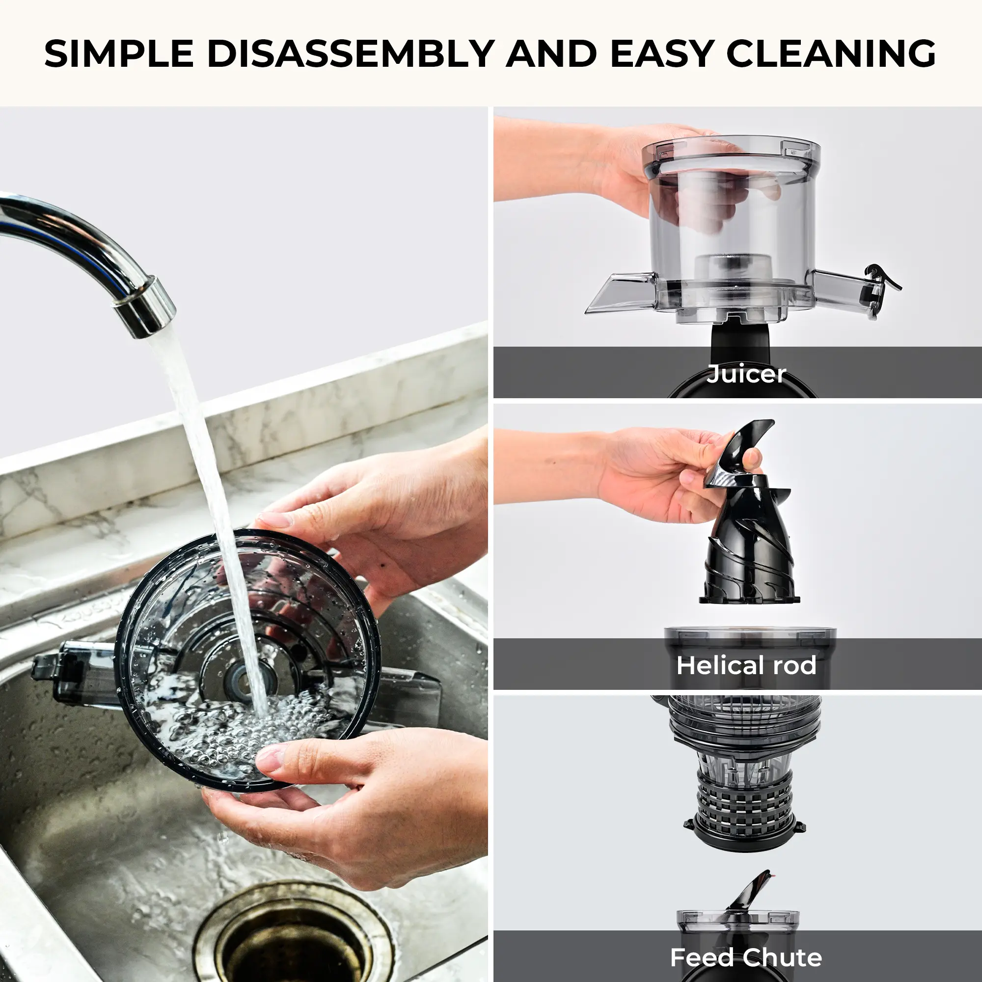 Cold Press Juicer - High Yield & Easy Clean