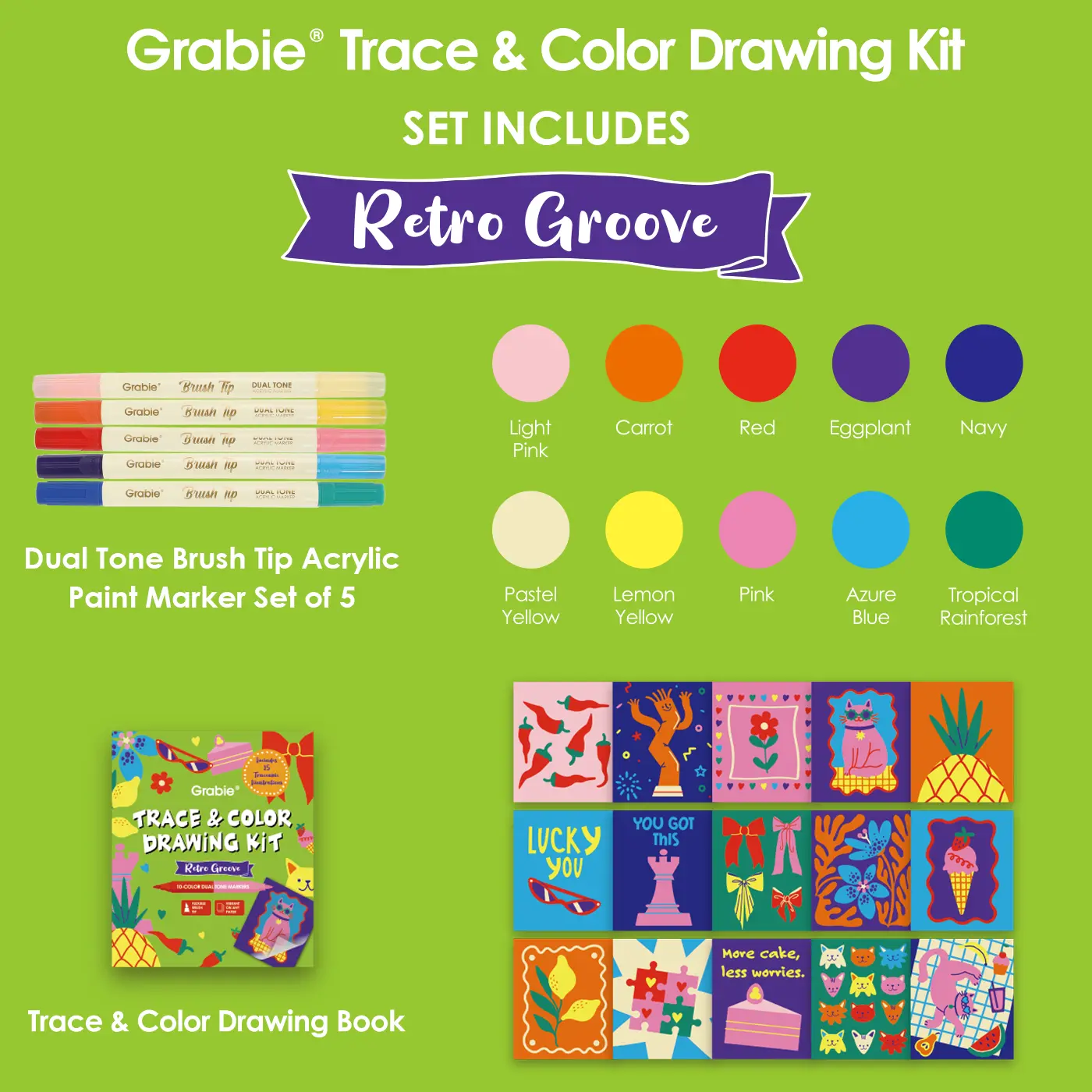 Trace & Color Art Drawing Supplies Kit with Premium Artist Tools & Materials for Adults & Kids, Ideal Gift
