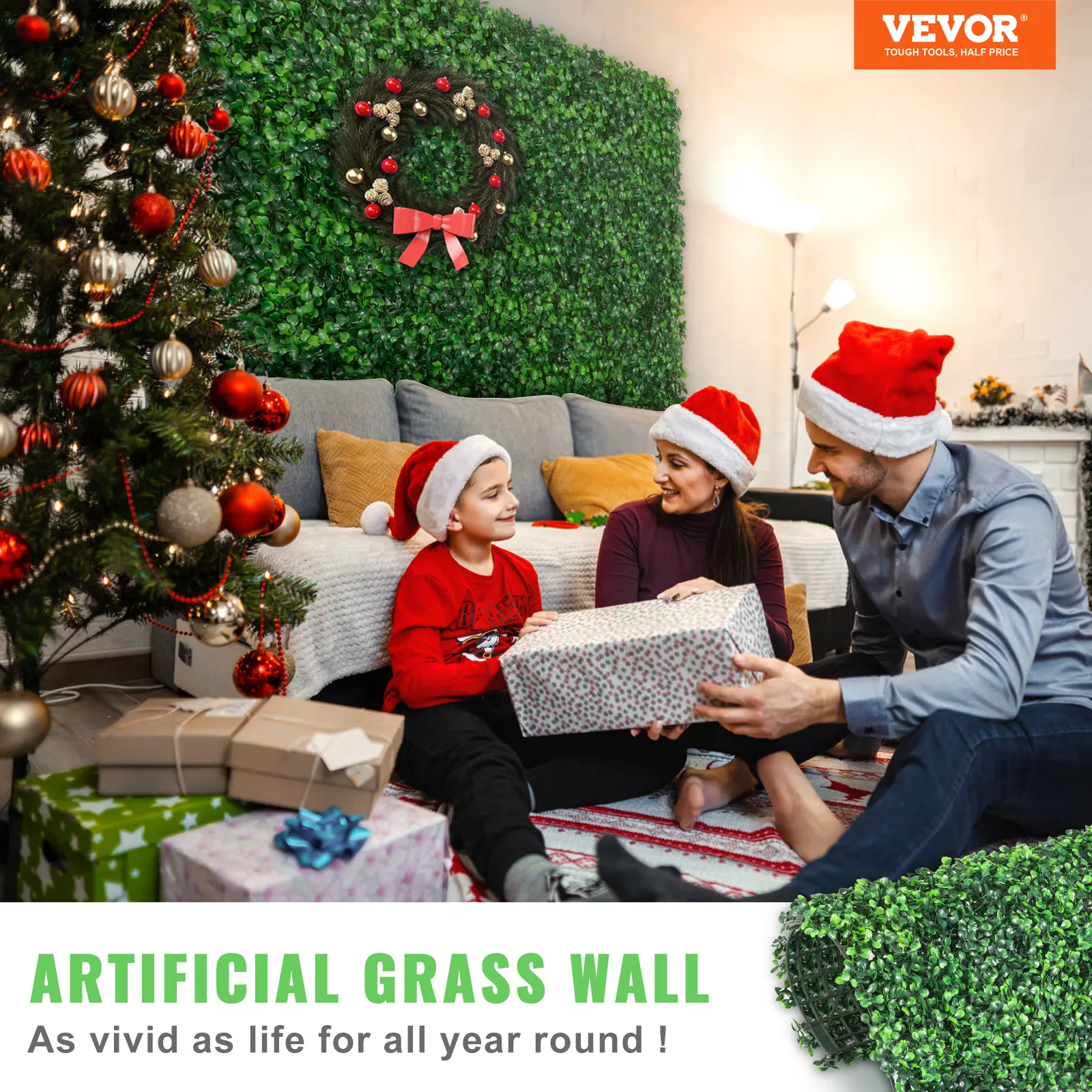 24-Pack Artificial Boxwood Panels （20"x20" ）