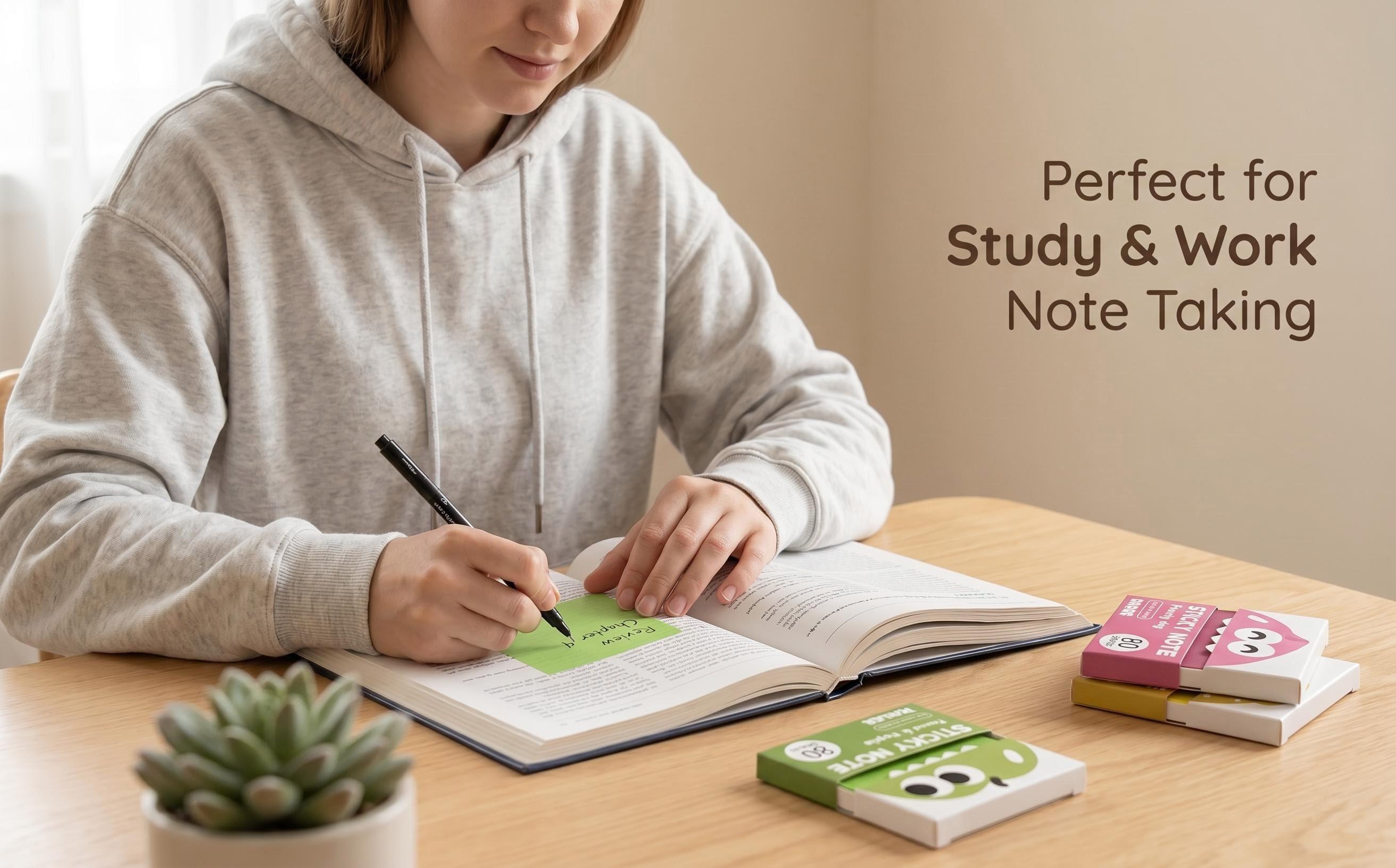 Transparent Pull-Out Sticky Notes (12 Boxes, 960 Sheets Total) - Office Stationery, Back to School Shopping Essentials, Desk Accessories, Fun Desk Supplies, Strong Adhesion, No Residue, 50 Reuses Per Sheet, 80 Sheets Per Pad