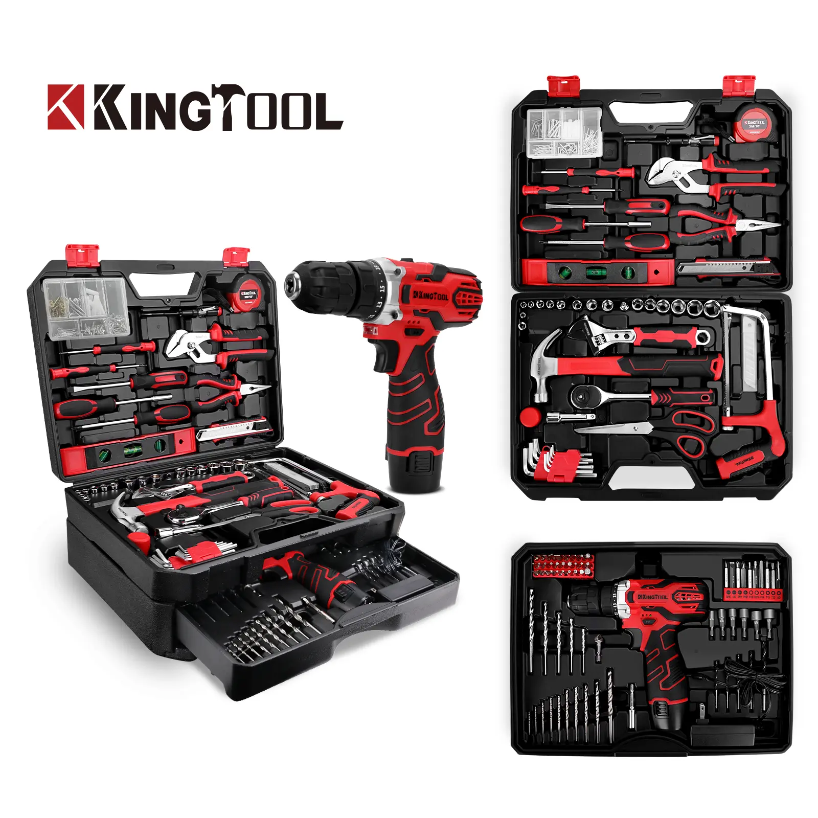 276-Piece Home Tool Set with 12V Cordless Drill