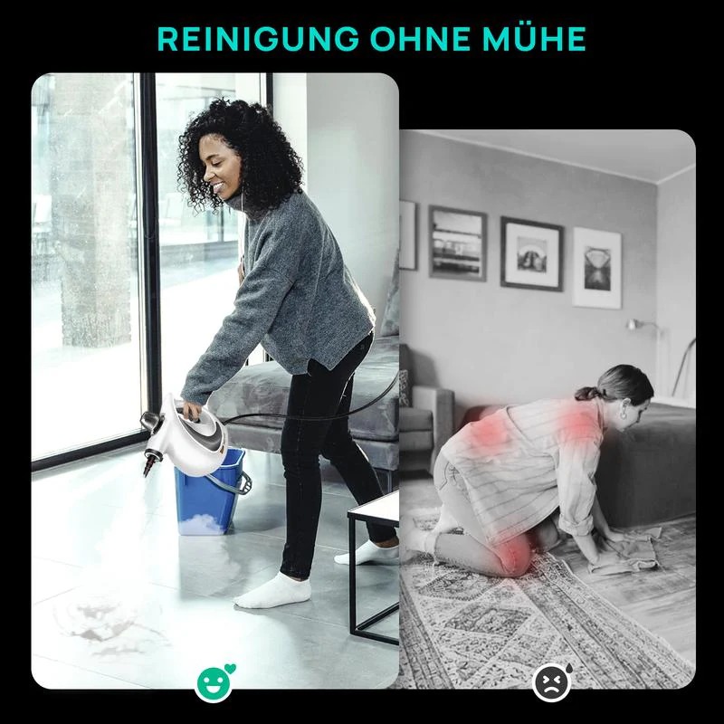 💎 60% RABATT! 💎 Hand-Multiflächen-Dampfreiniger mit Druckboost – 12-teiliges Set, Chemiefrei & 99,9 % Keimabtötung