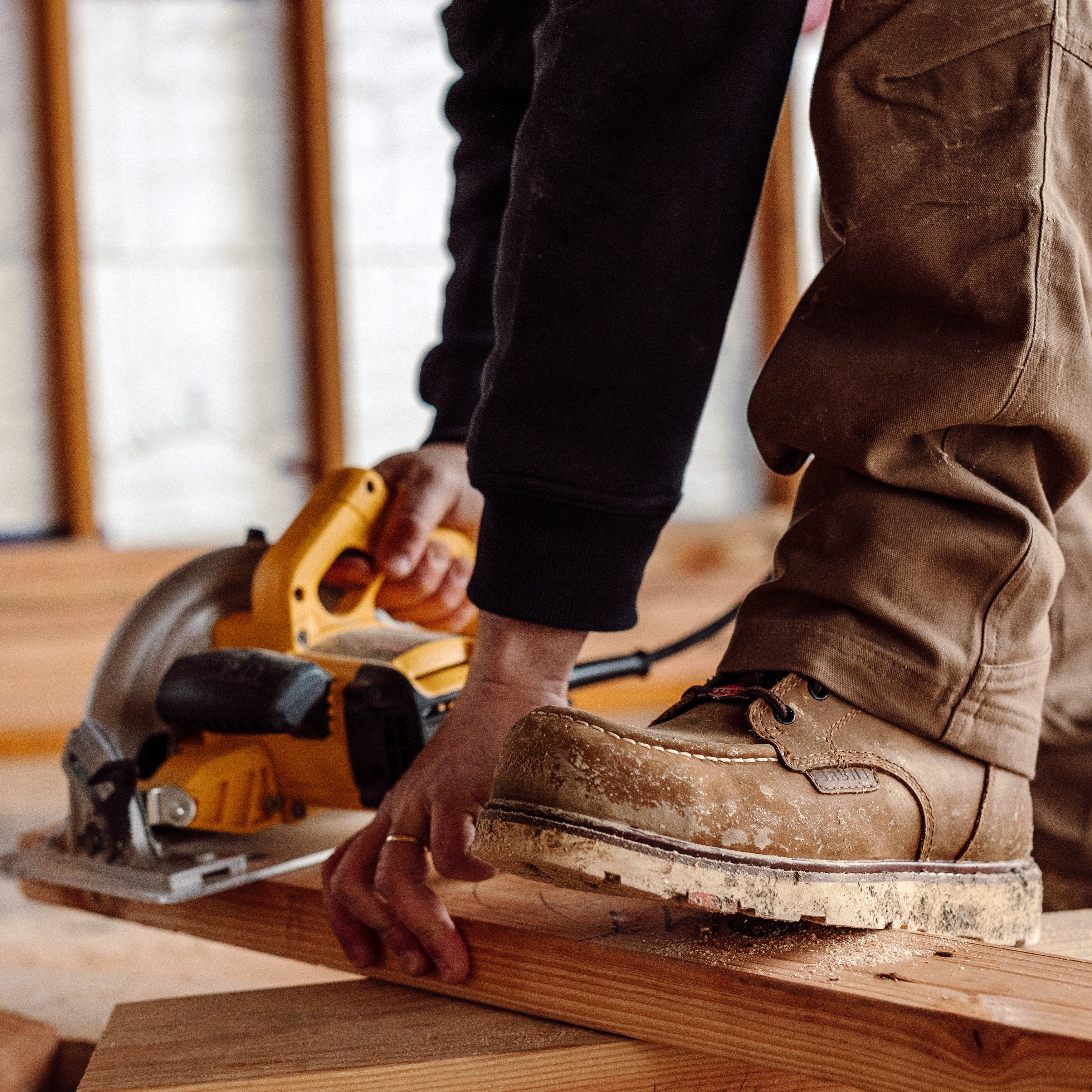 6-Inch Safety Toe Wedge Work Boot with Adjustable Width System